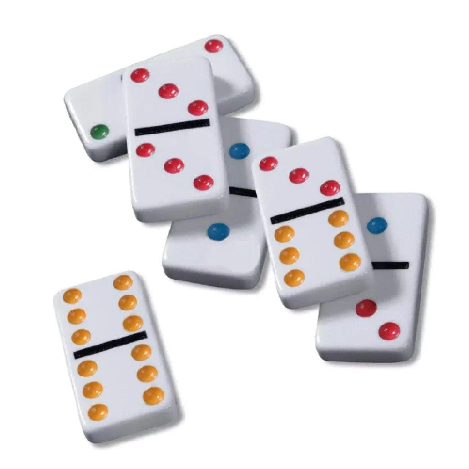 Juego de Domino 28 Pz Double Six Puntos Colores 12036-4