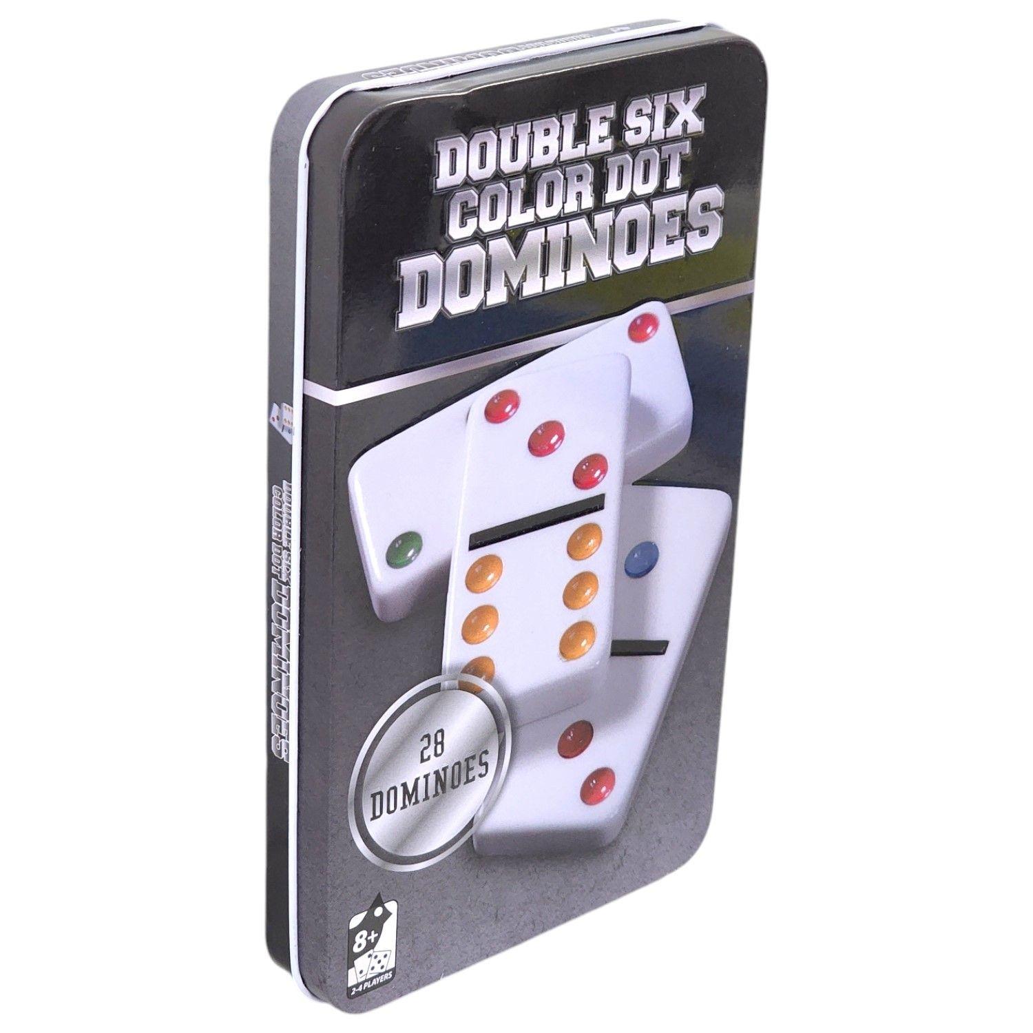 Juego de Domino 28 Pz Double Six Puntos Colores 12036-5
