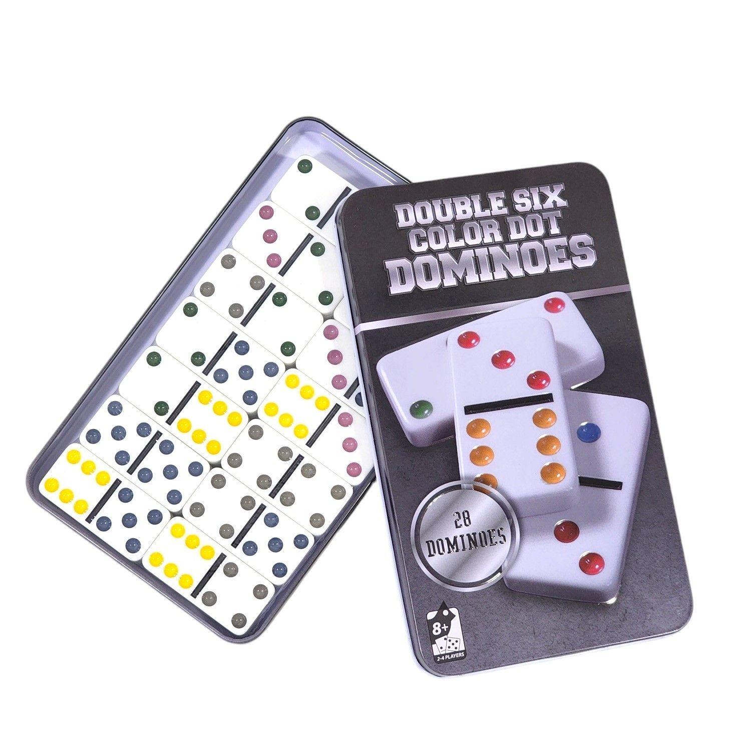 Juego de Domino 28 Pz Double Six Puntos Colores 12036-6