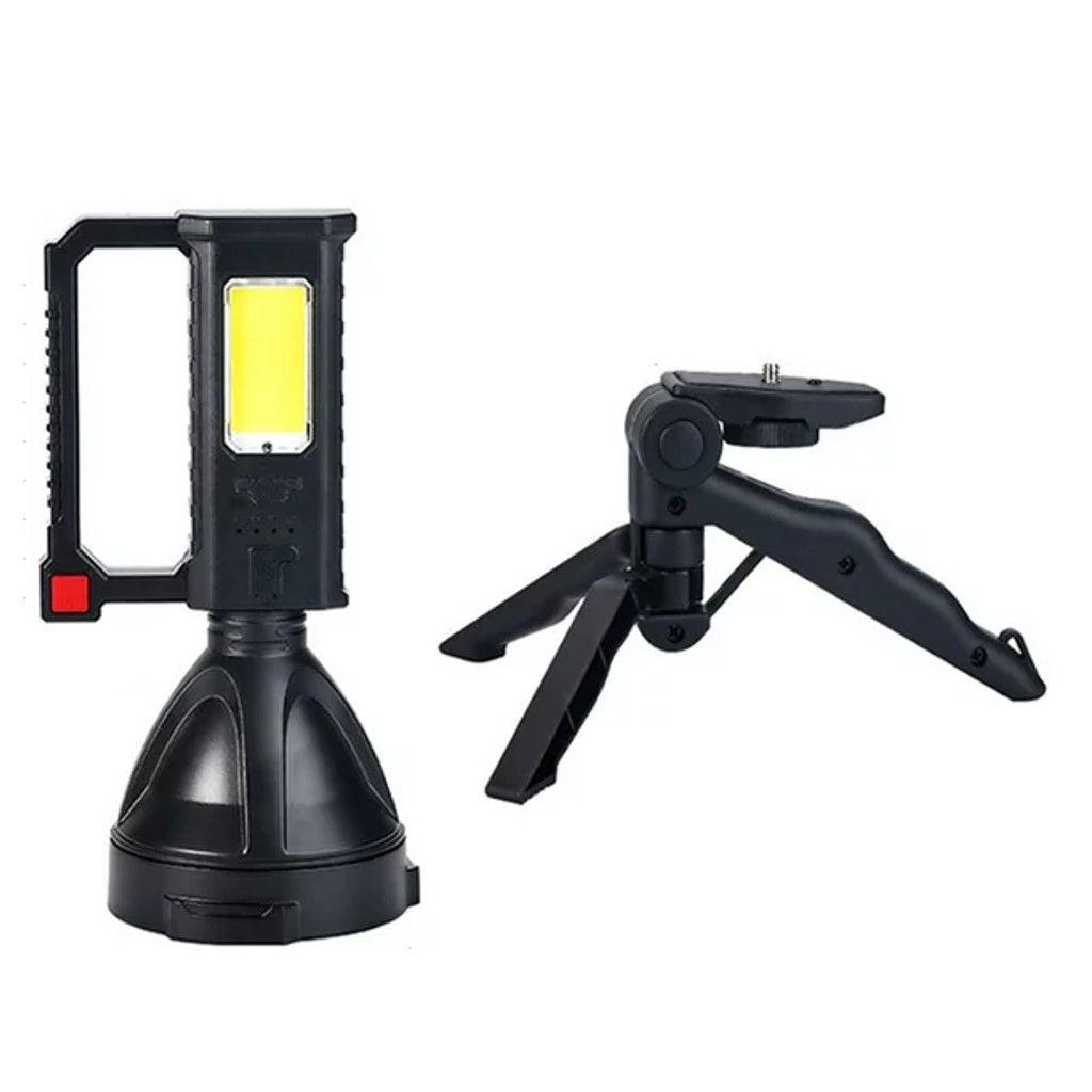 Linterna LED Con Trípode 1 Led + 1 led COB Recargable Usb -3