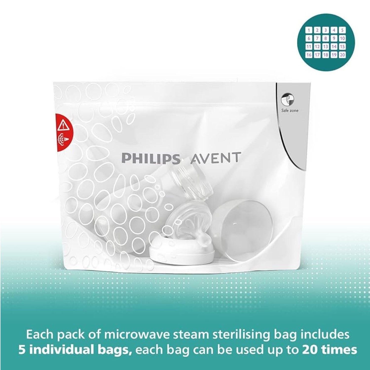 Pack 5 Bolsas Esterilizadoras Microondas Philips Avent Scf297/05-4