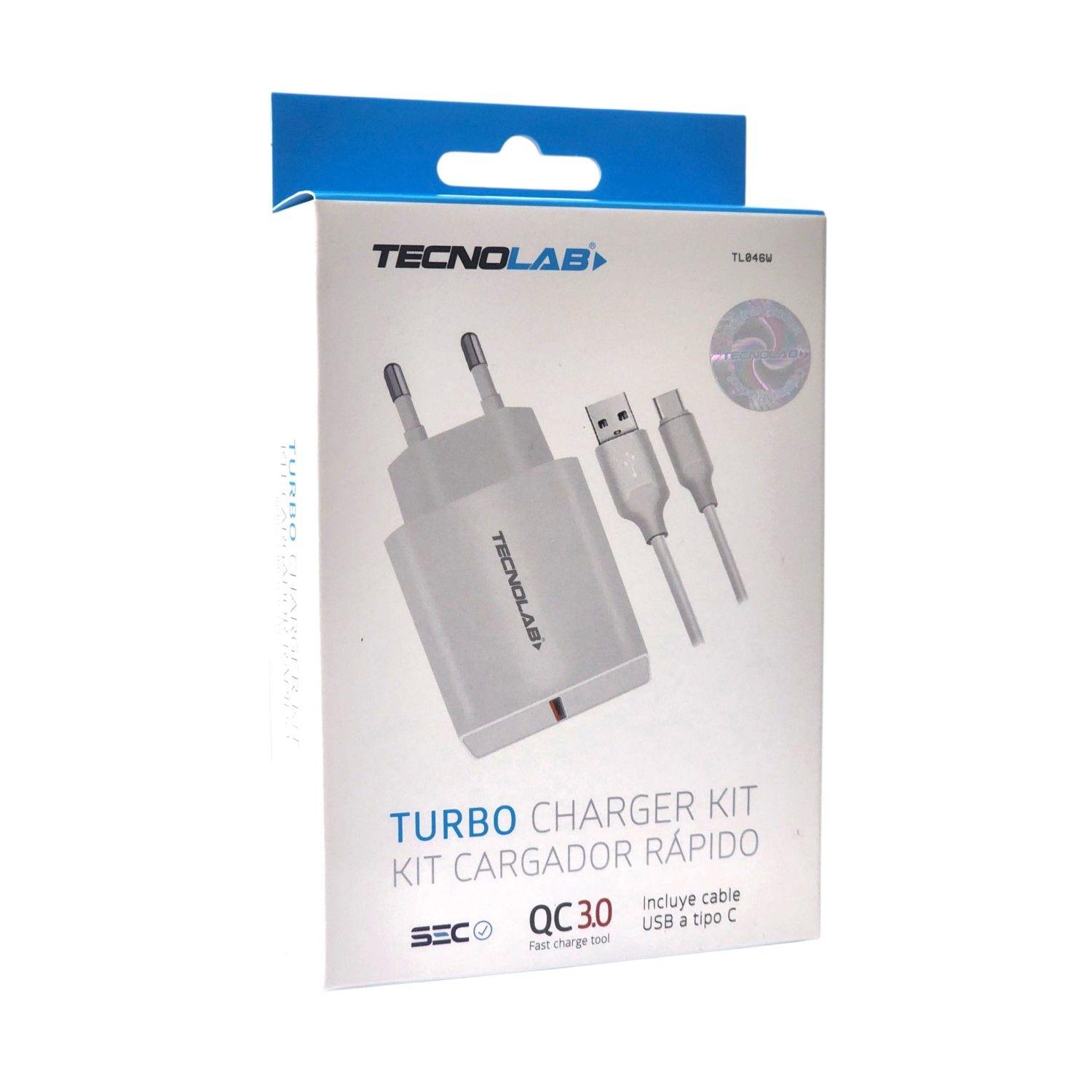 Cargador Rápido QC 3.0 + Cable USB a USB-C TL046W Tecnolab-3