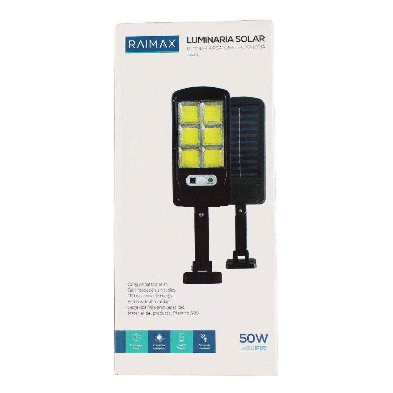 Foco Solar 50W con Sensor 6 Paneles LED IP65 RM0012 Raimax-3