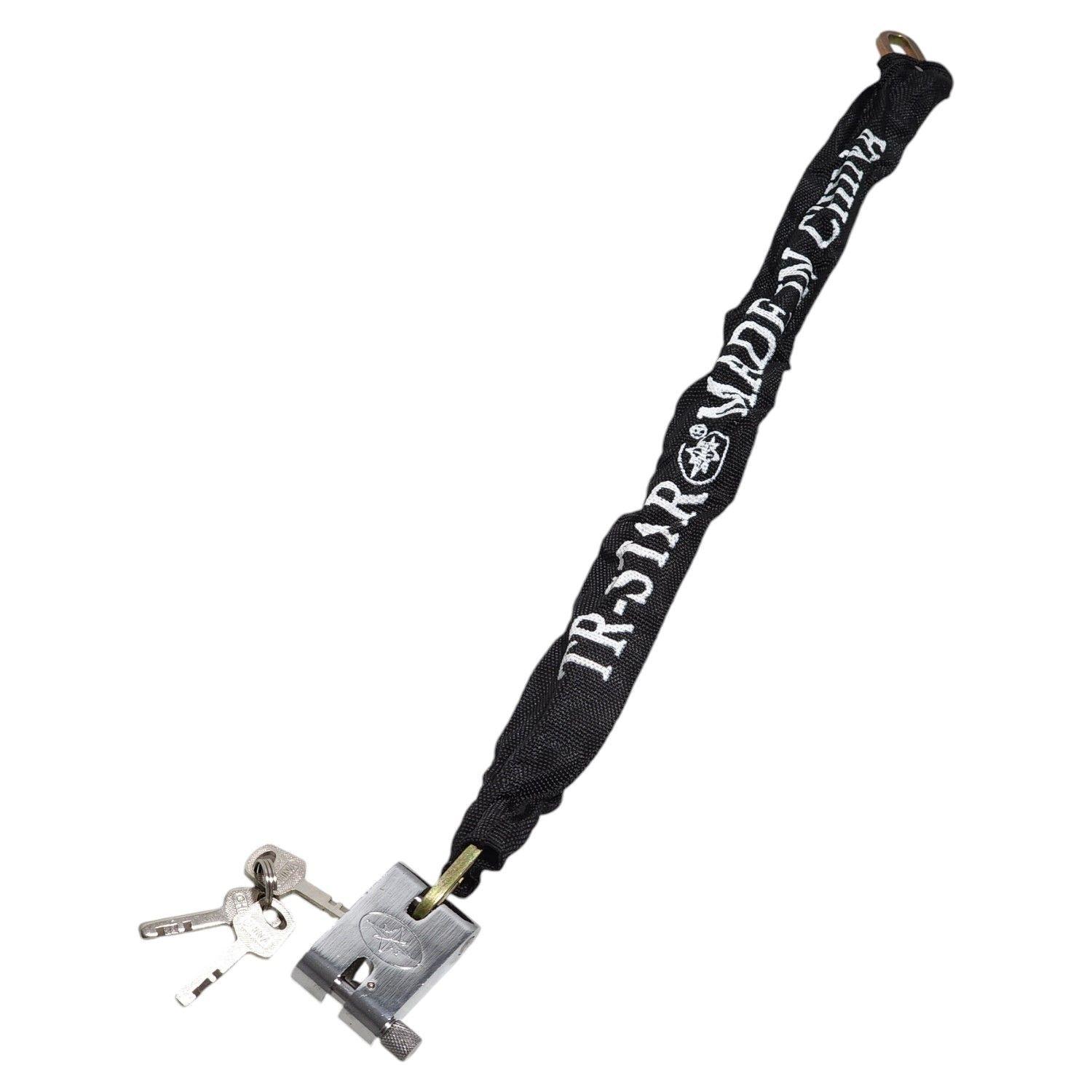 Cadena Candado Enfundada Antirrobo Bici Moto + 3 Llaves-1