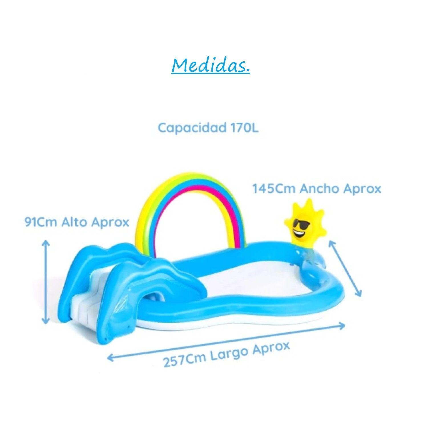 Piscina  Inflable Play Center Arco Iris Tobogán Bestway 53092-3