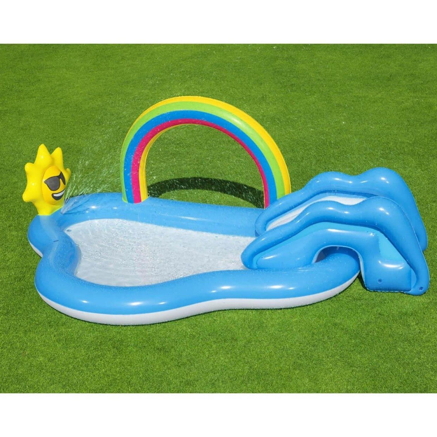 Piscina  Inflable Play Center Arco Iris Tobogán Bestway 53092-7