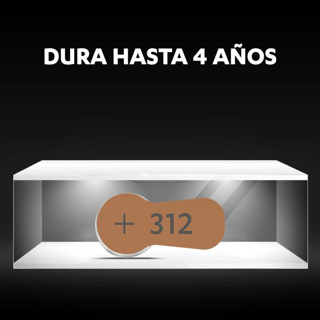 Pack 6 pilas Duracell Numero 312-2