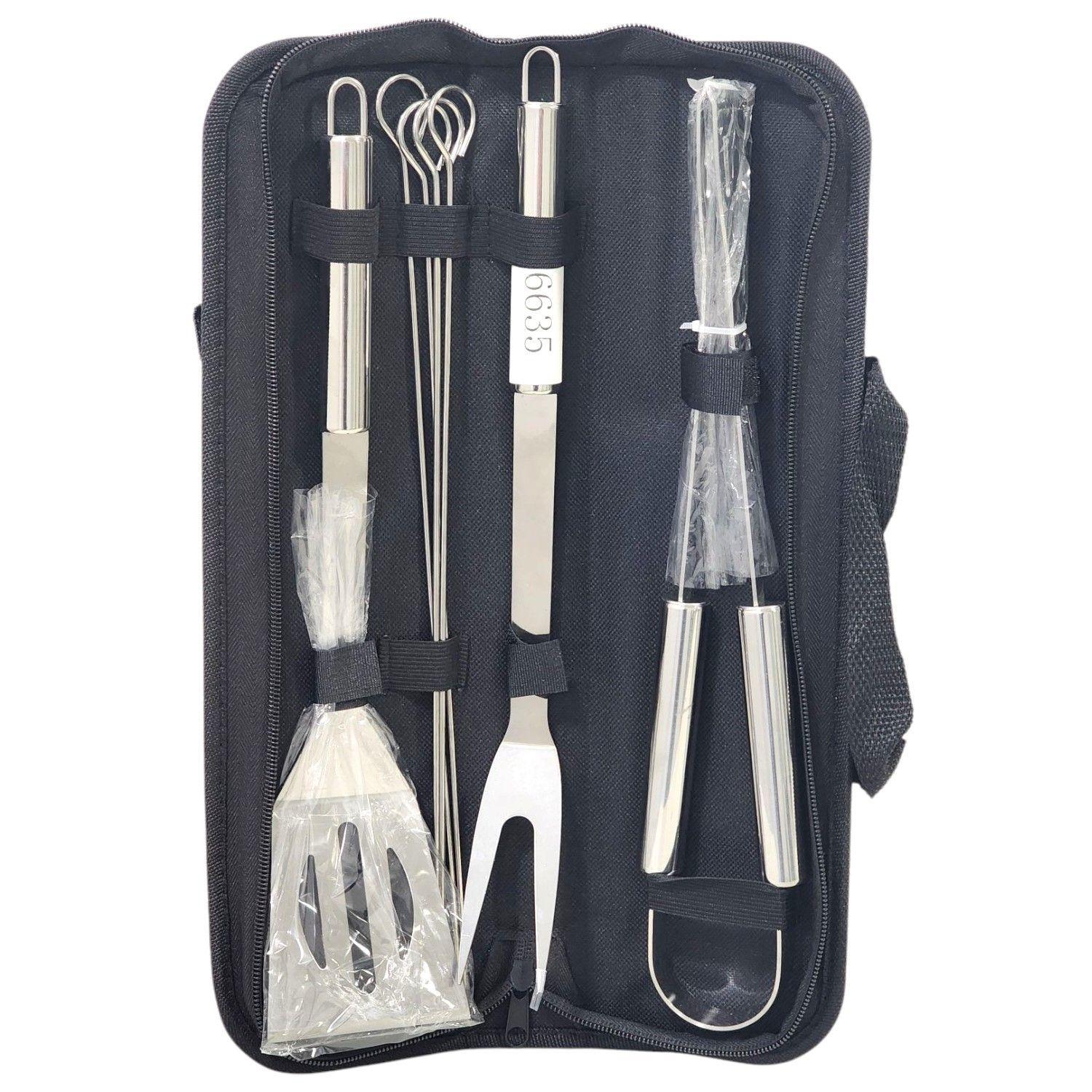 Set Parrillero Portátil 7 piezas + Estuche de Lona 16635-4
