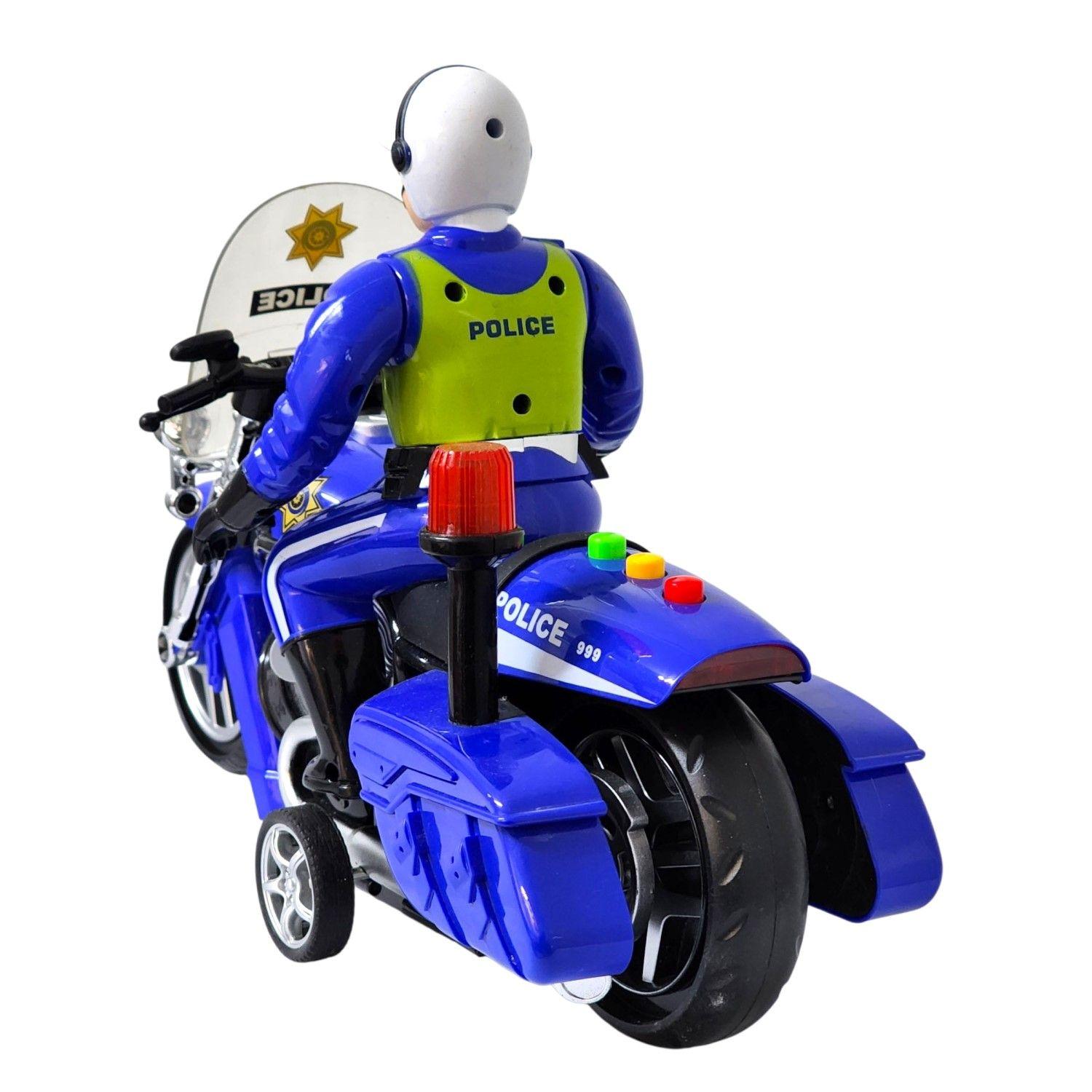 Juguete Moto Policía Luz Sonido Fricción Sujeto Poli DBG1677-3