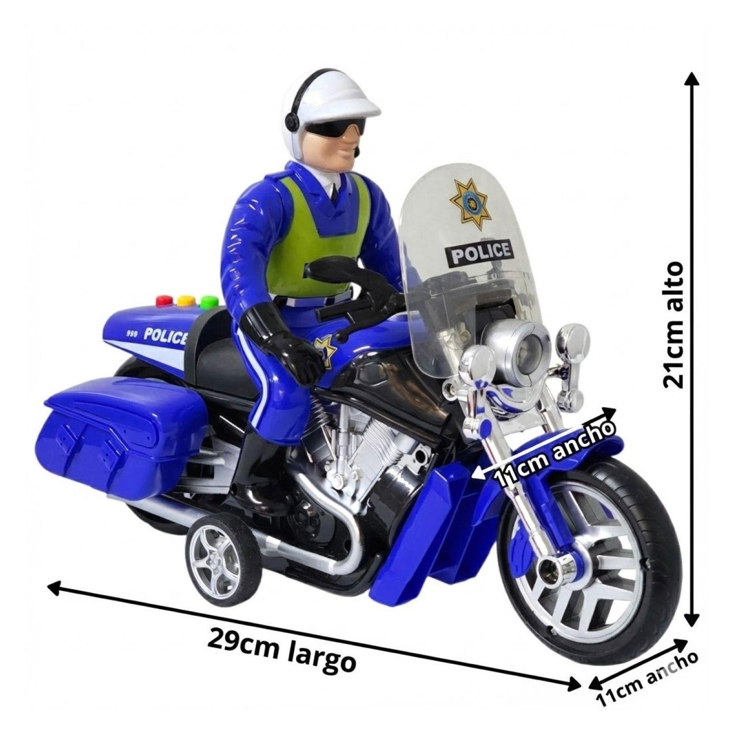 Juguete Moto Policía Luz Sonido Fricción Sujeto Poli DBG1677-4