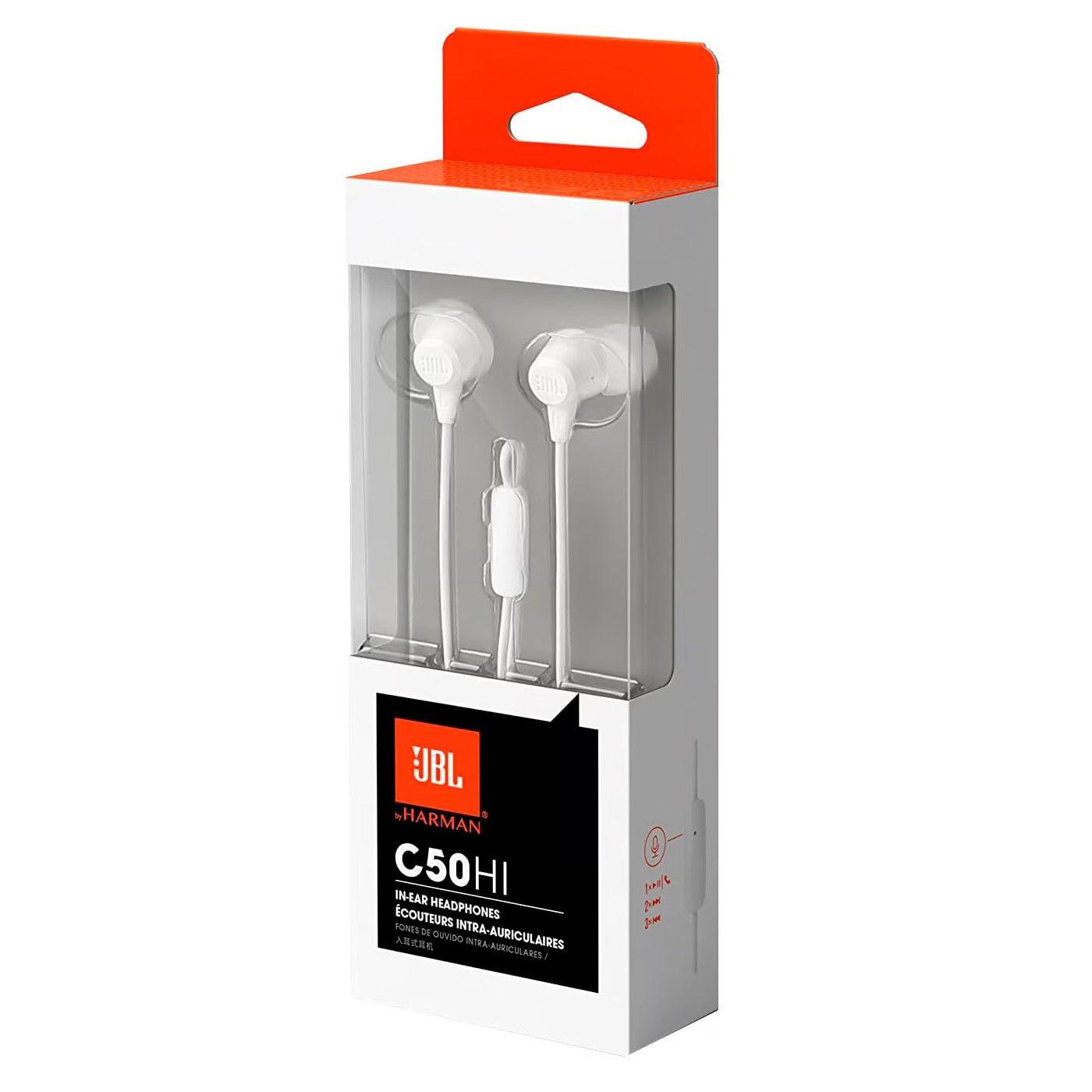 Audífonos In-Ear JBL C50HI 3.5 Mm Blanco-2