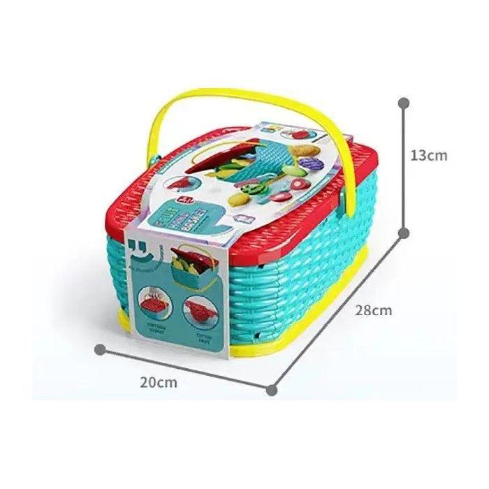 Juguete Didáctico Canasta de Picnic Frutas Cortar-2