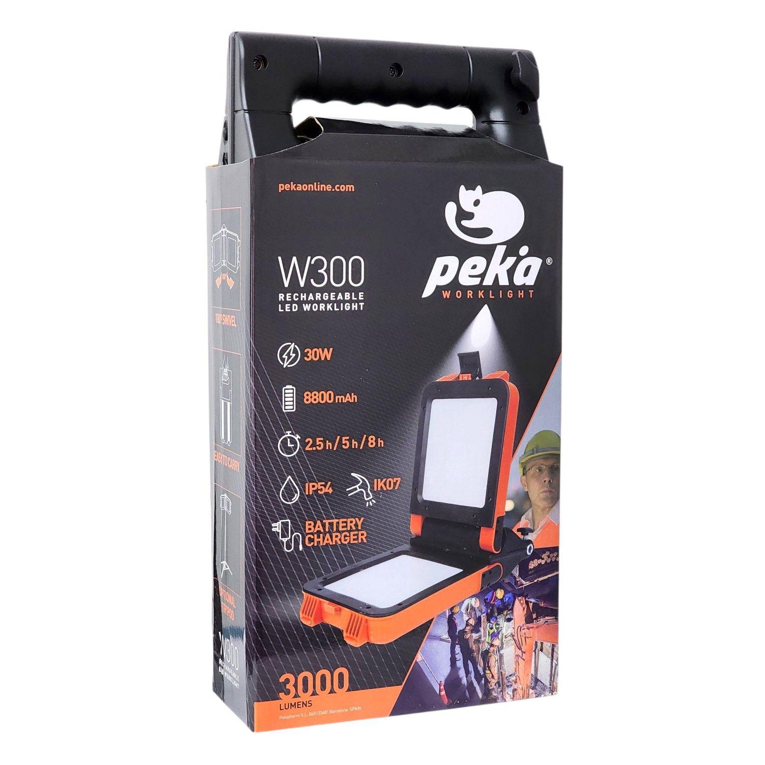 Luz de trabajo LED 30W Recargable Doble Panel W300 Peka-5