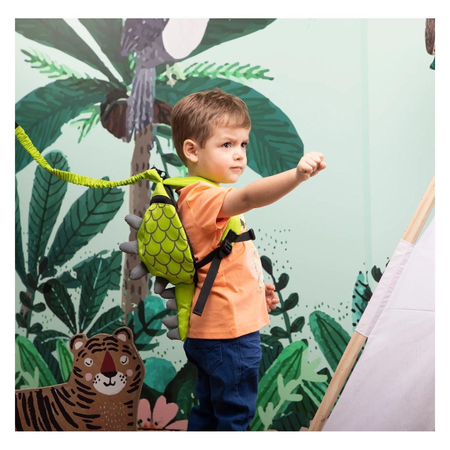 Mochila con Arnés de Seguridad Niño Diseño Dinosaurio Infanti -3