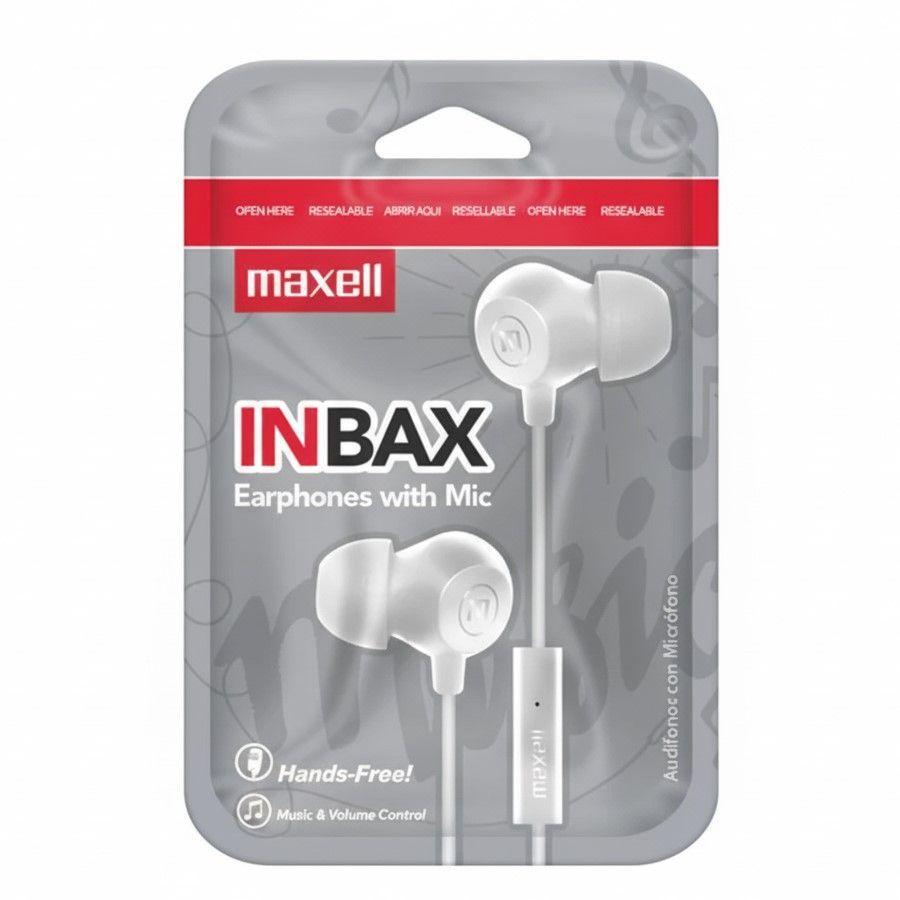 Audífonos Maxell INBAX Con Mic In Ear 3.5mm Blanco-2