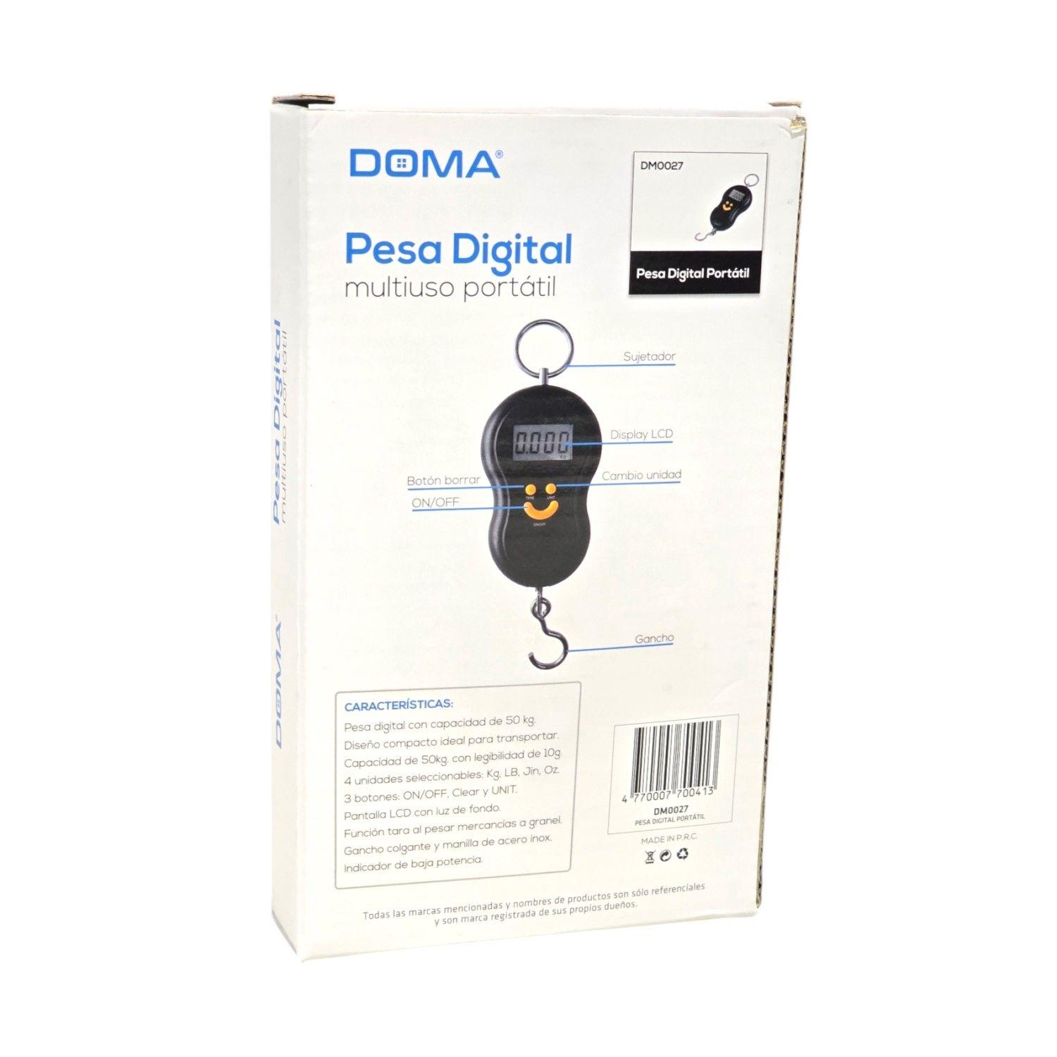 Pesa Maleta Balanza Digital 50kg De Viaje Gancho Doma-4