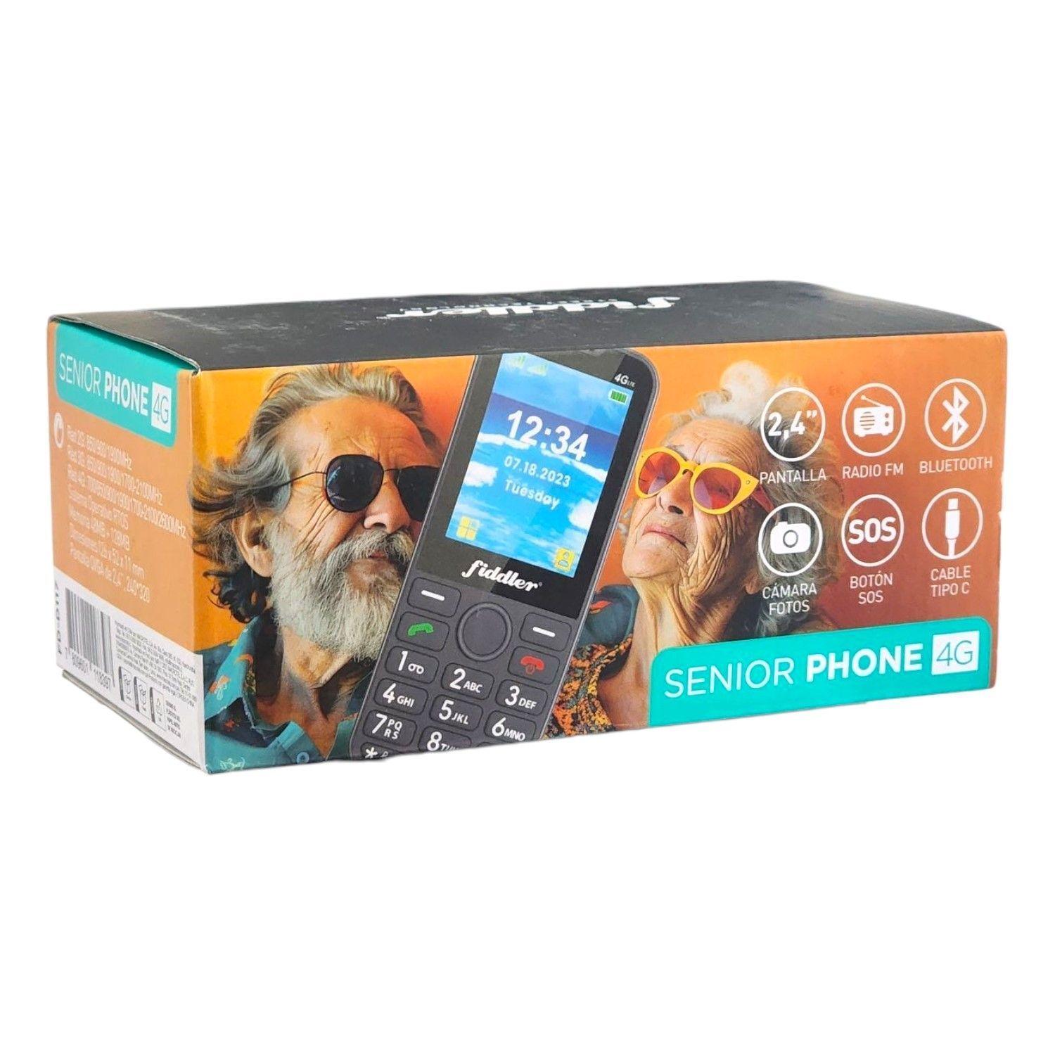 Teléfono Celular Senior Fiddler D117 4G Negro-4