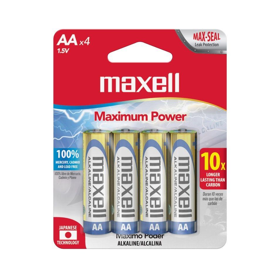 Pack 4 Pilas Alcalinas Aa Maxell-0