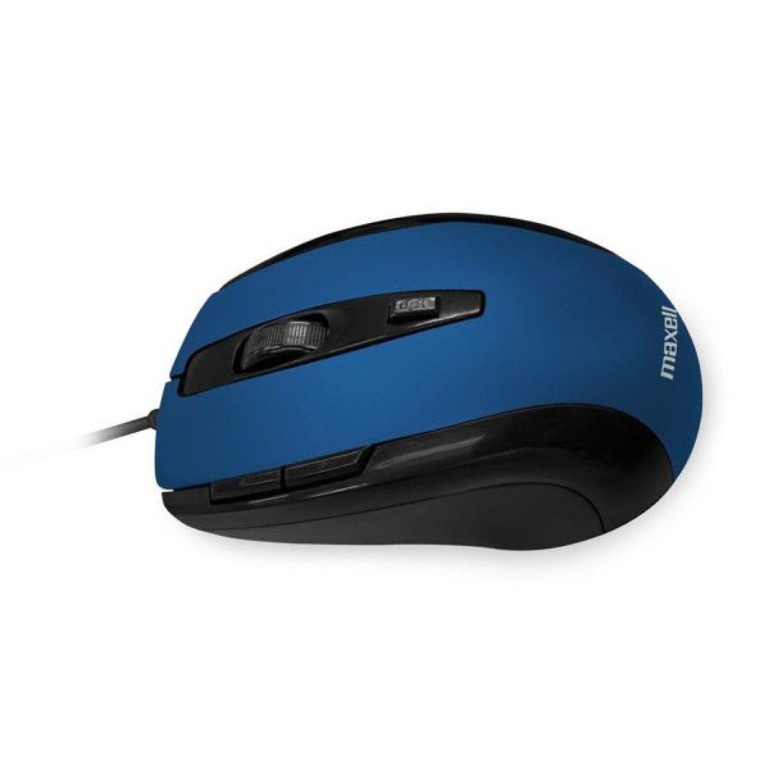 Mouse Óptico 5 Botones Con Cable USB MOWR-105 Maxell Azul-2
