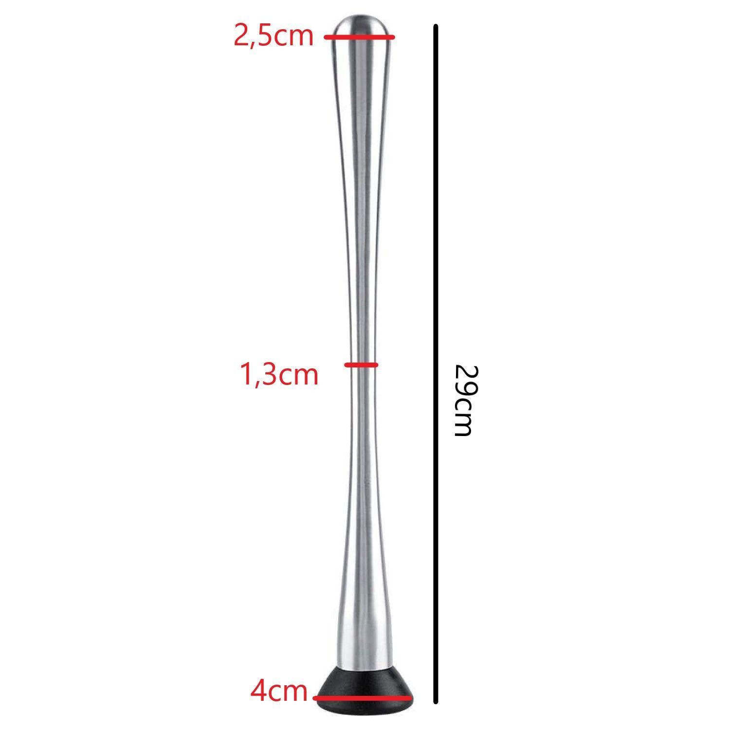 Mortero Triturador Profesional de bar Muddler coctelería 29cm-2