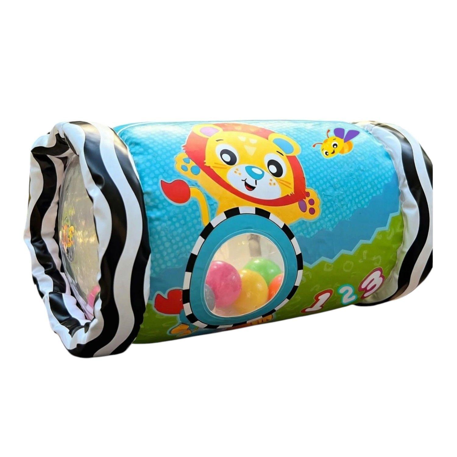 Rodillo Bebé Sonajero Inflable Gatear Peek and Play 6m+ Playgro-4