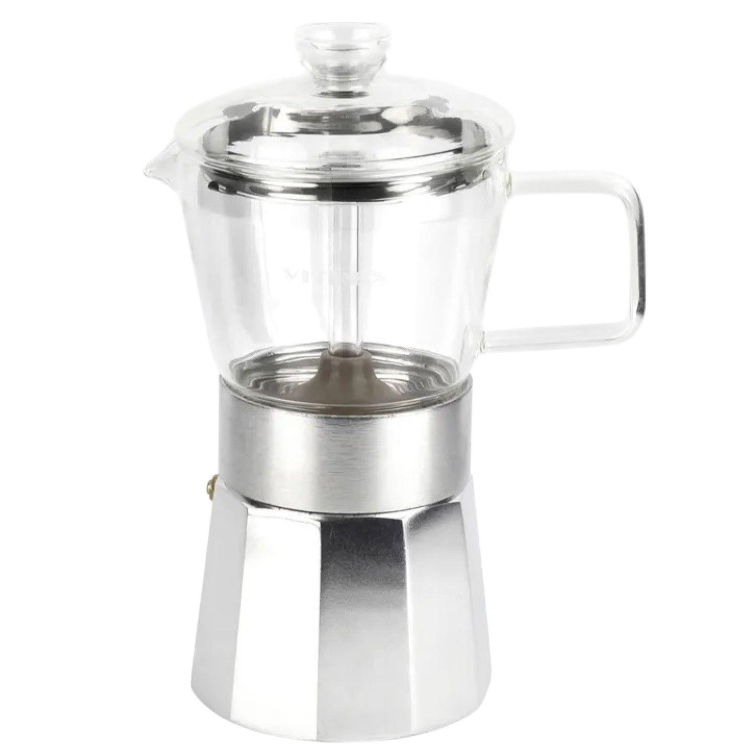 Cafetera Italiana 6 Tazas Crystal Vitrex 240 ml -0