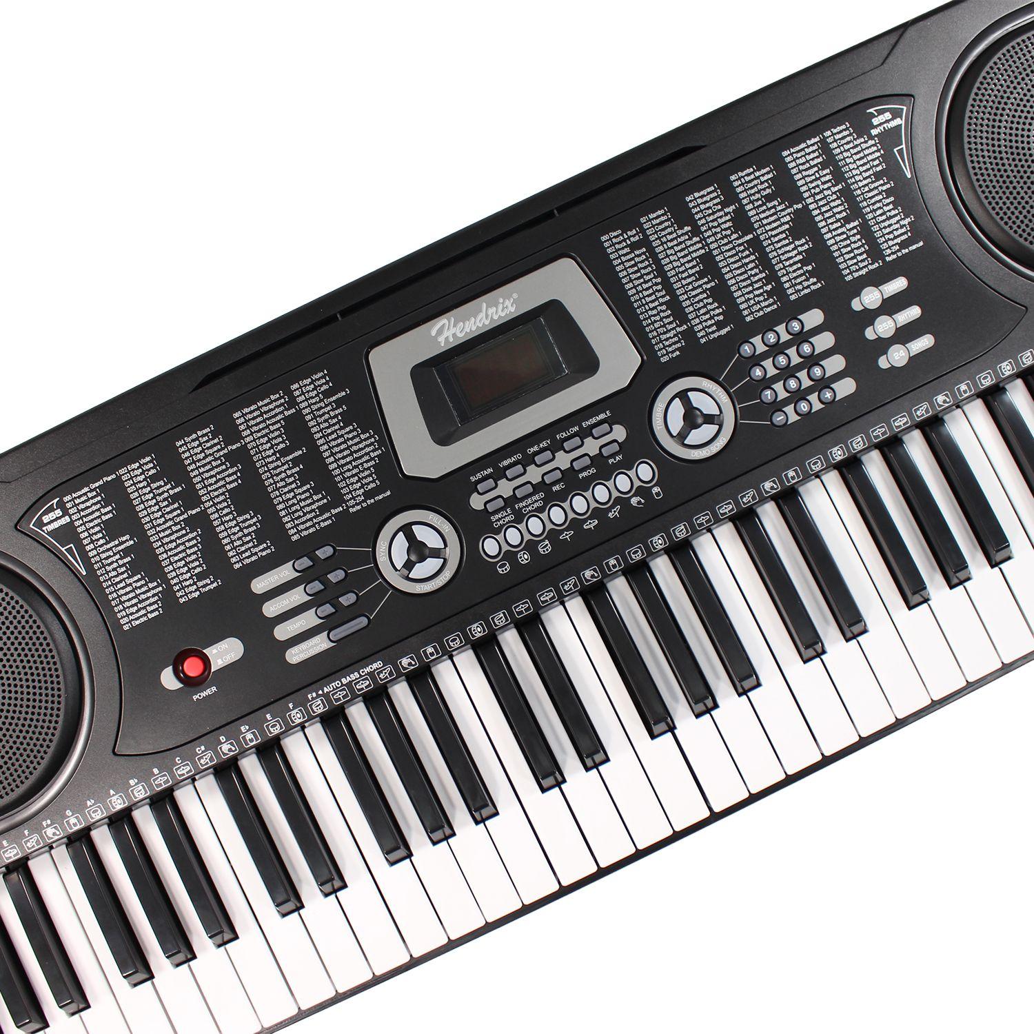 Teclado Elect Musical 61 teclas HX0076 + Micrófono Hendrix-7