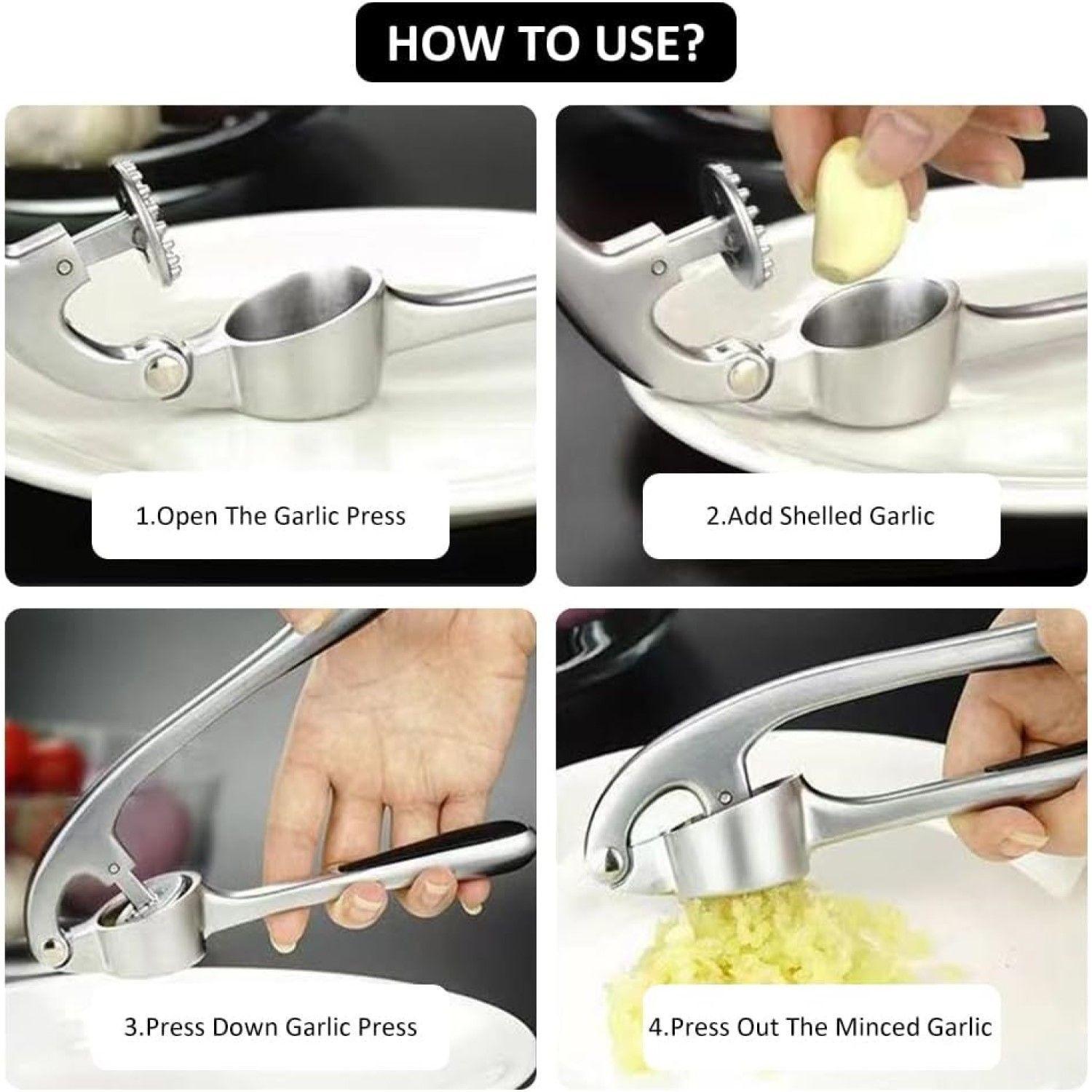 Cortador Prensa Triturador Manual de Ajo Ergonómico 16421-5