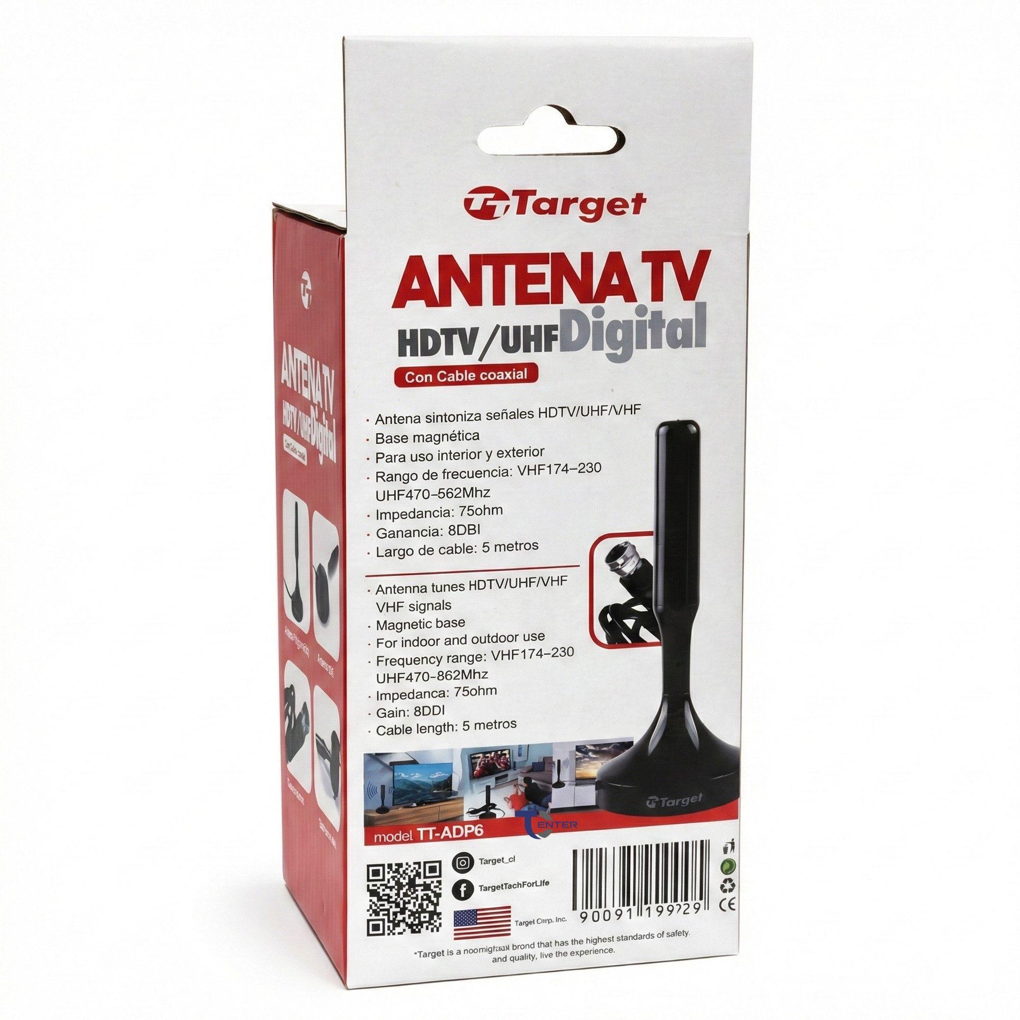 Antena TV HD Target HDTV Magnética TT-ADP6 8 Dbi TVD-5