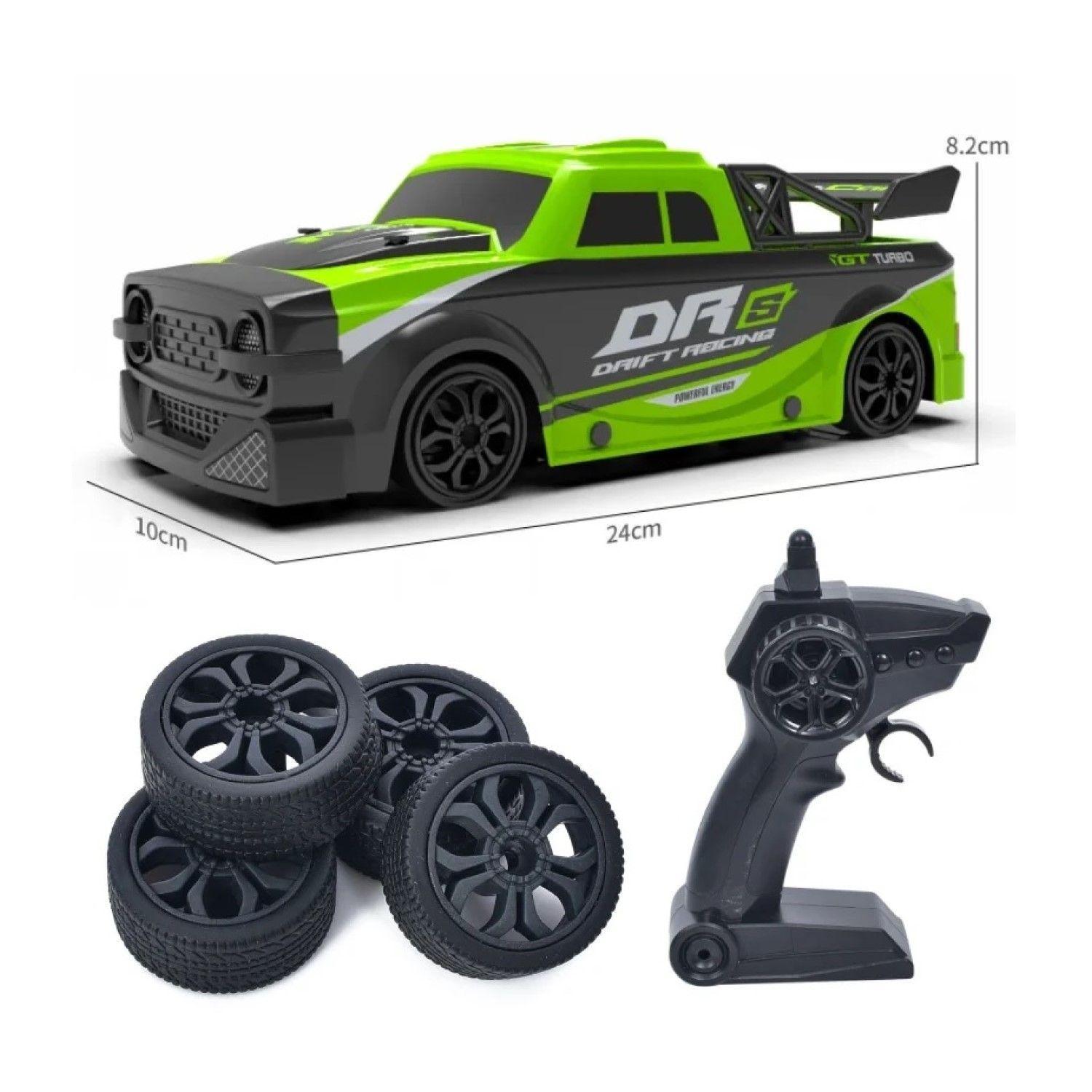 Auto Control Remoto Drift 4 Canales Luces Led DBG1599G Verde-5