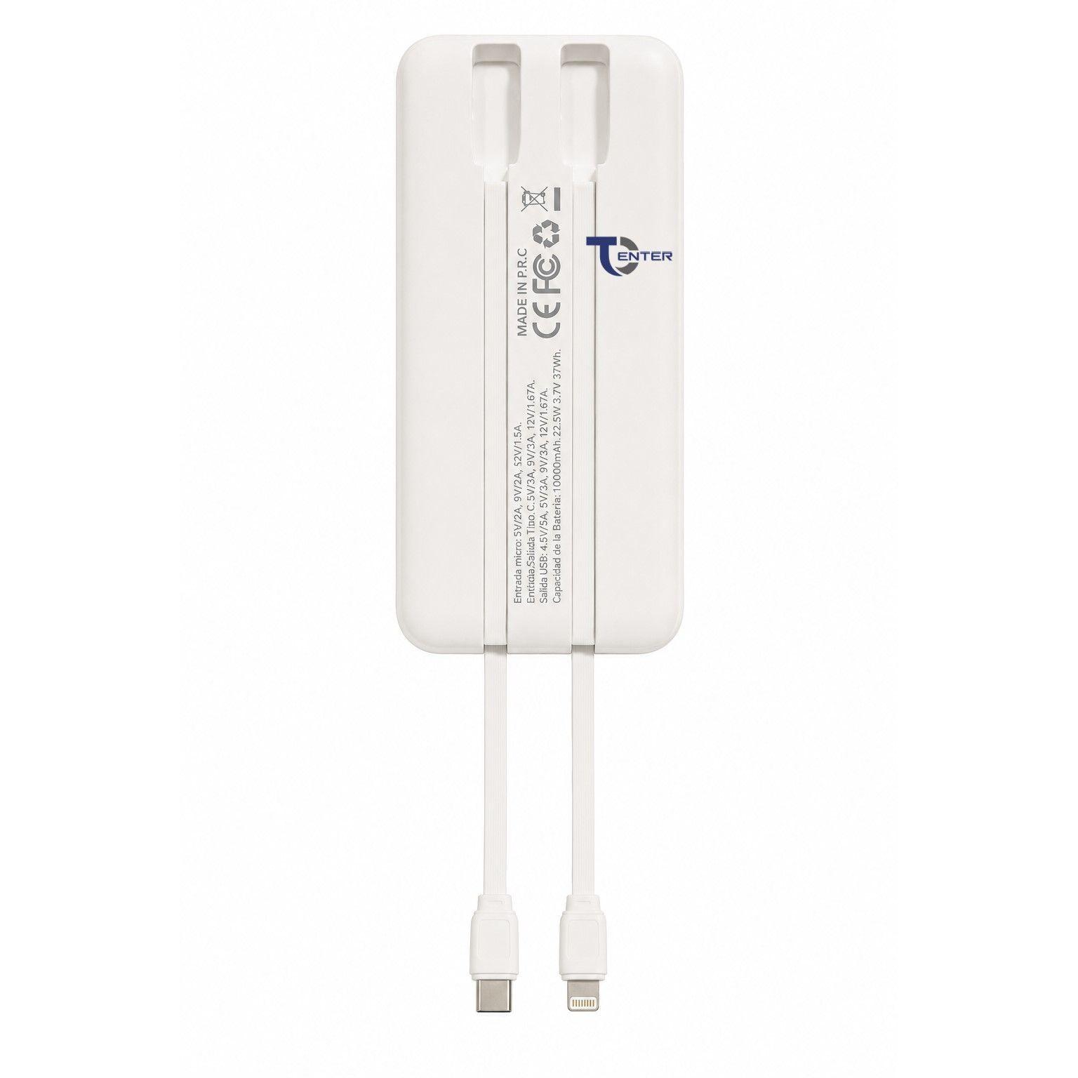 Bater a Port til Powerbank 10 000 Tecnolab 22 5w TL538W-3