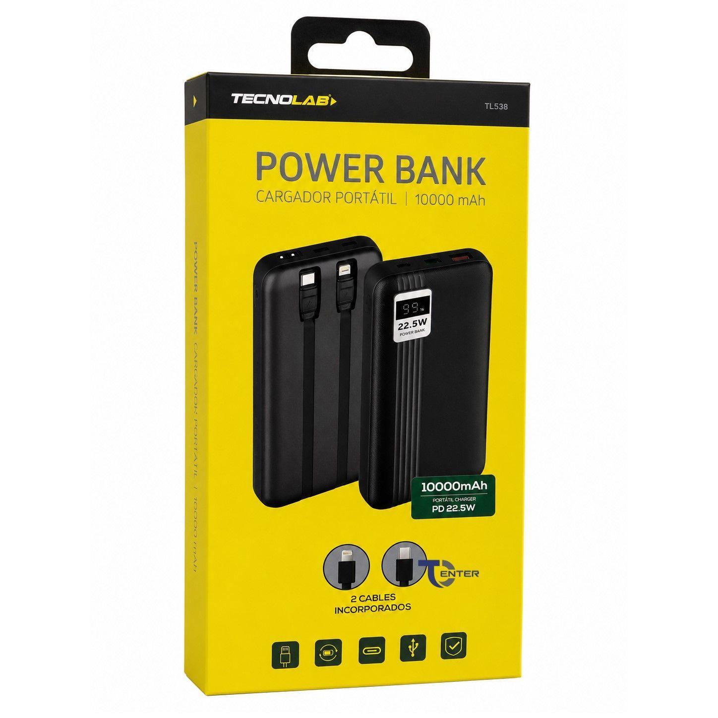Bater a Port til Powerbank 10 000 Tecnolab 22 5w TL538W-4