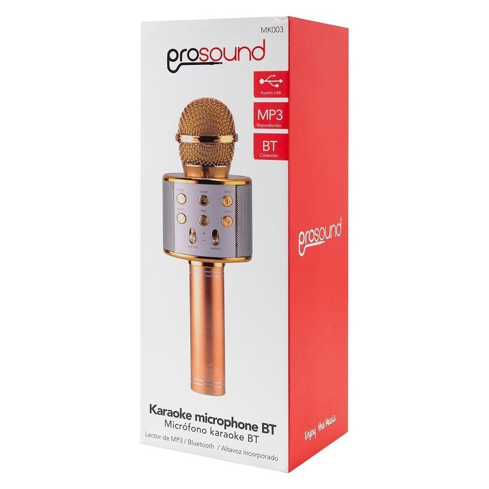 Microfono Karaoke Prosound Bt Dorado-1
