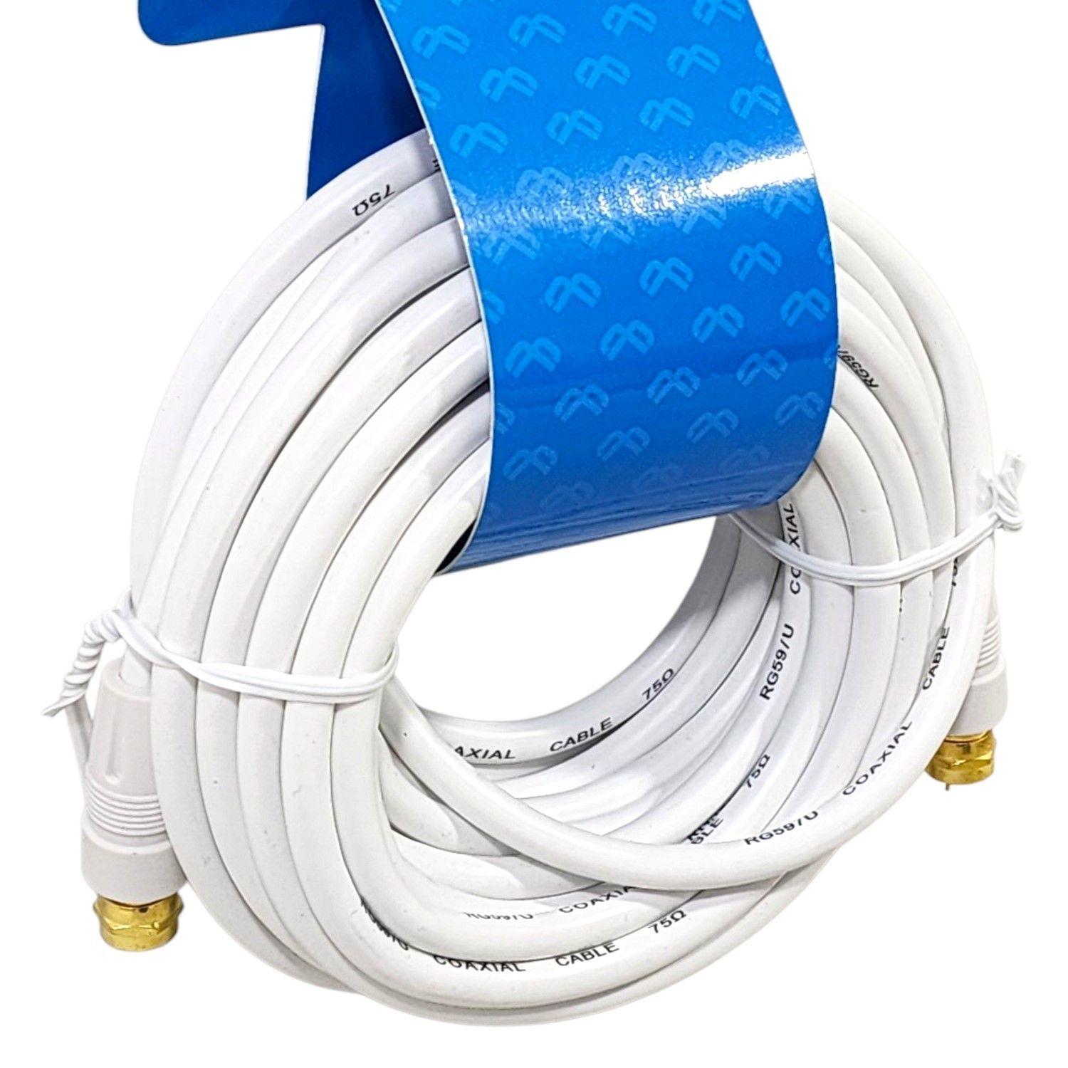 Cable Coaxial RG-59/U 7,5 m con Conector “F” Macho MV-820-3