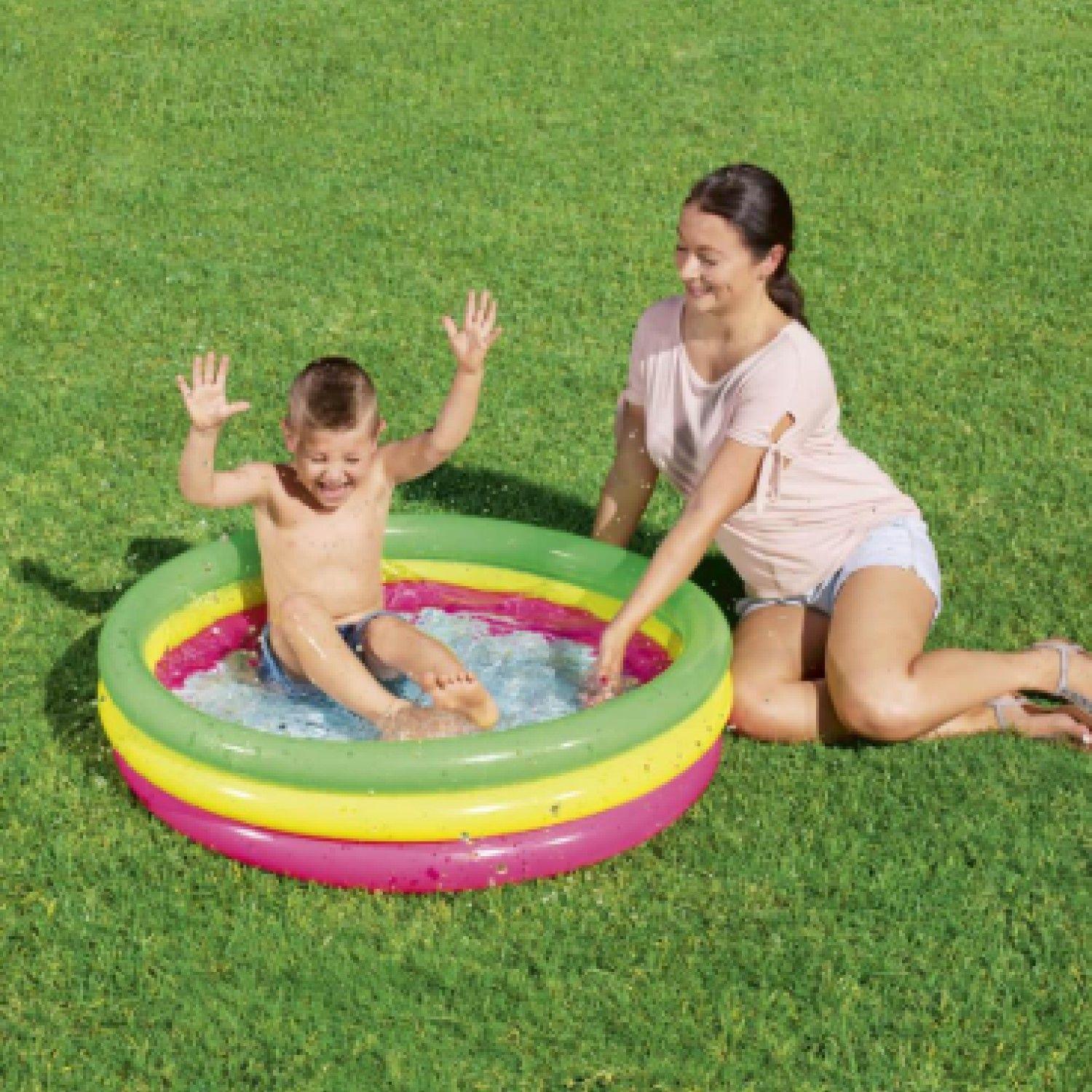 Piscina Inflable Suelo Inflable niños 102cm Bestway -5