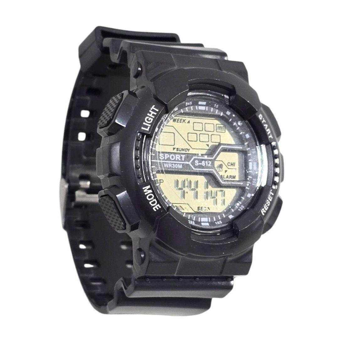 Reloj Deportivo Digital Negro Basic Alarma Cronometro-2