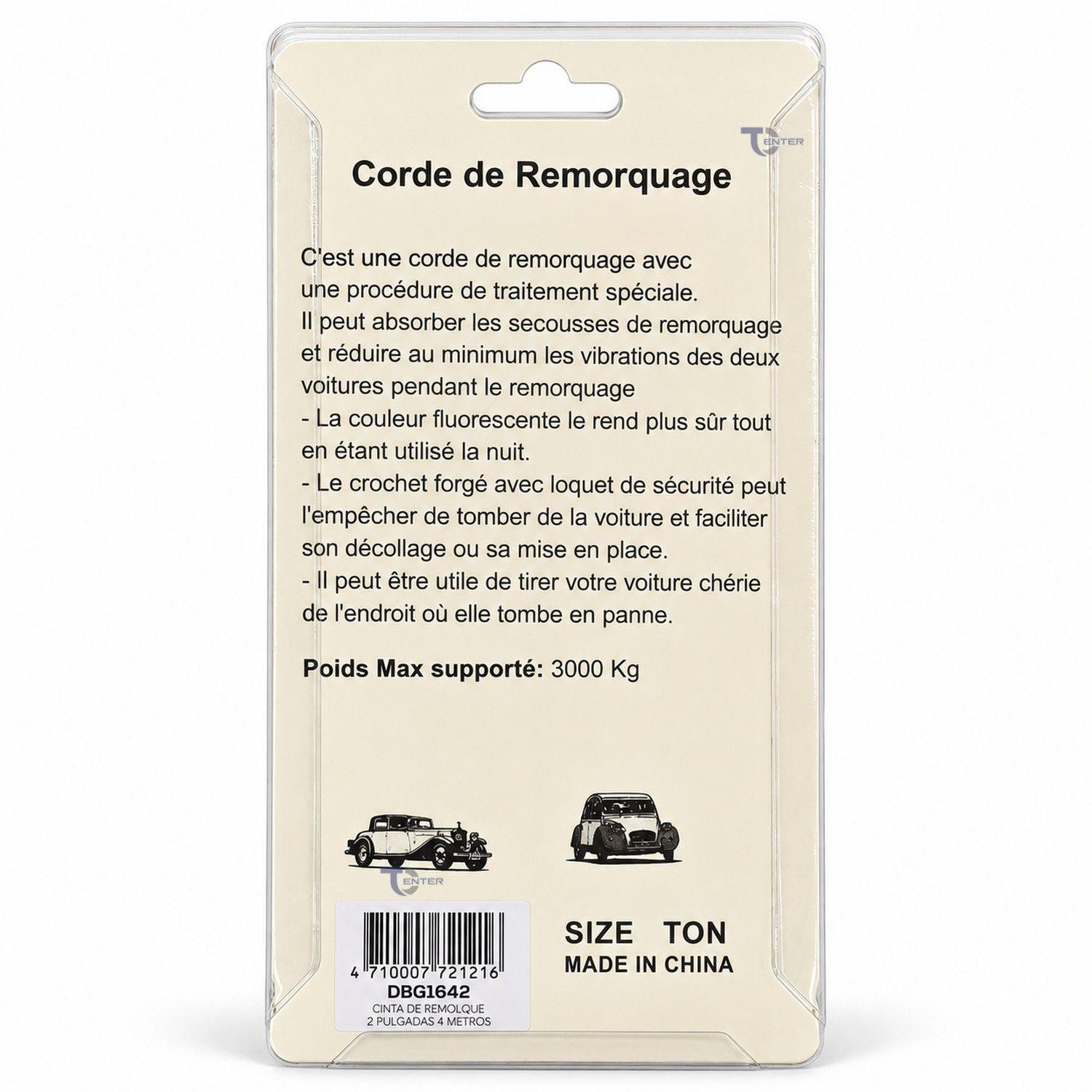 Correa Eslinga de Remolque 3 m 3000 kg Genérico DBG1642-4