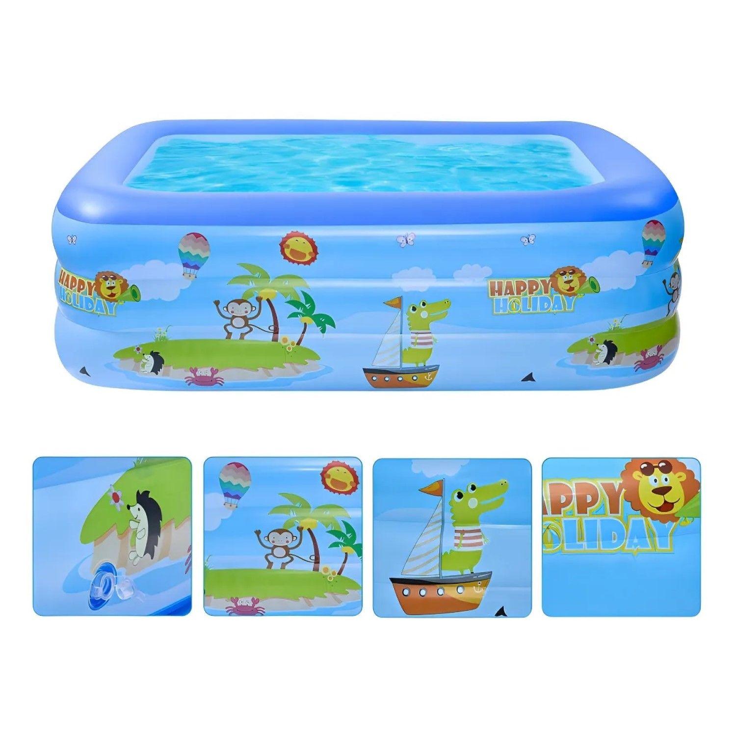 Piscina Inflable 115cm con 3 Anillos Diseños DBG1727 Dblue-2
