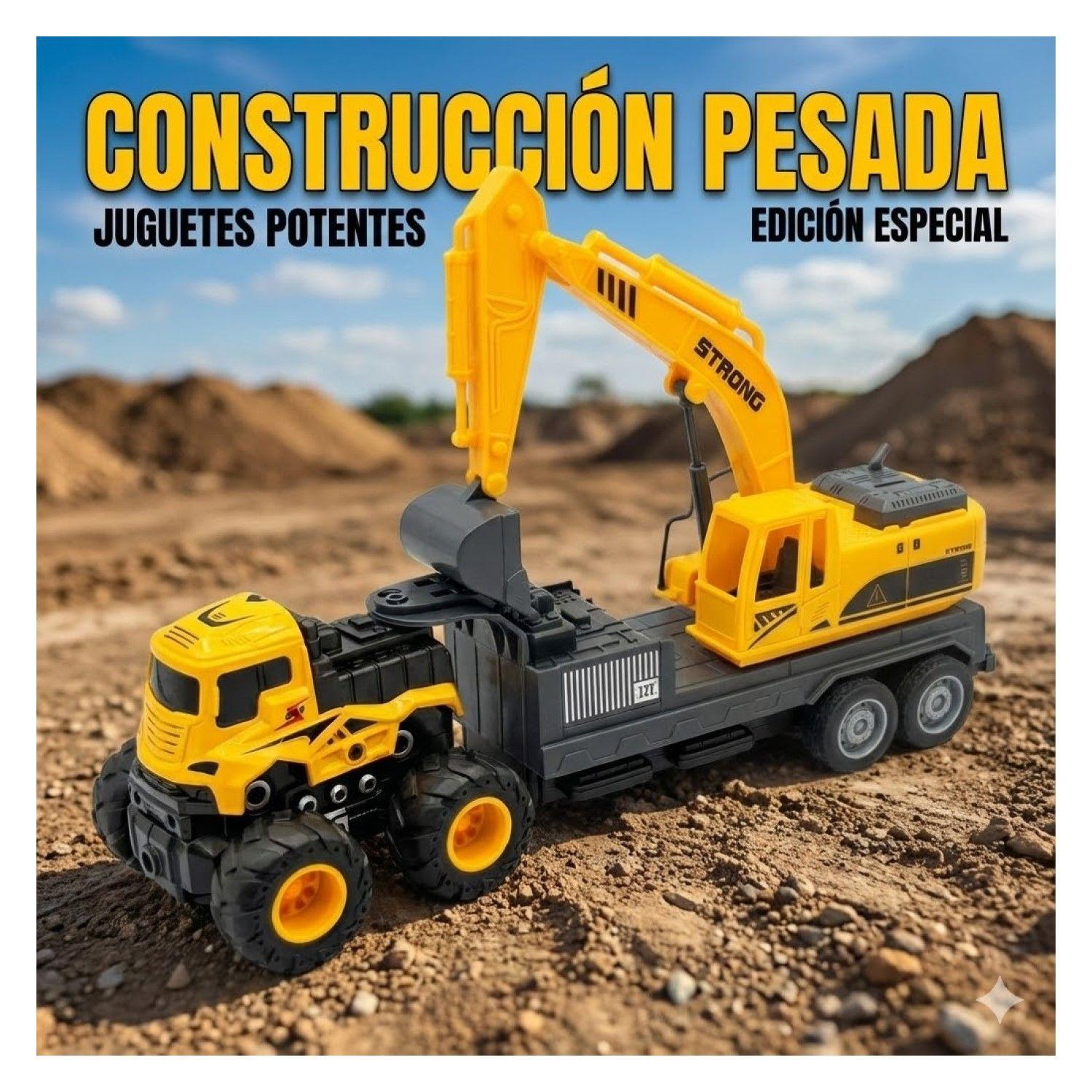 Juguete Camión de Remolque con Excavadora Fricción DBG1689-4