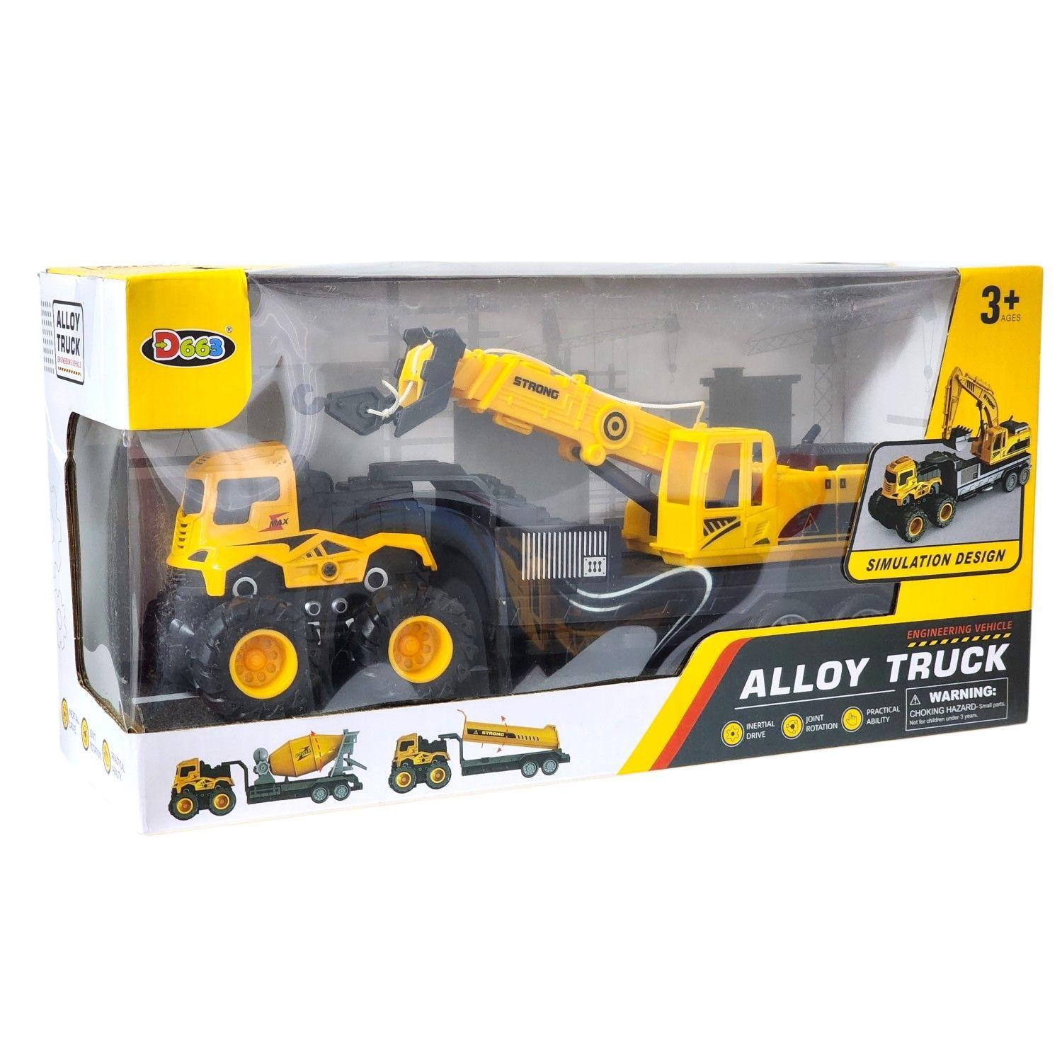 Juguete Camión de Remolque con Excavadora Fricción DBG1689-5