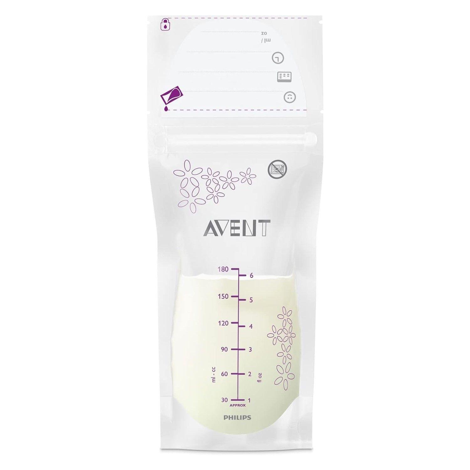 Set 25 Bolsas para Almacenar Leche Avent 180ml-0