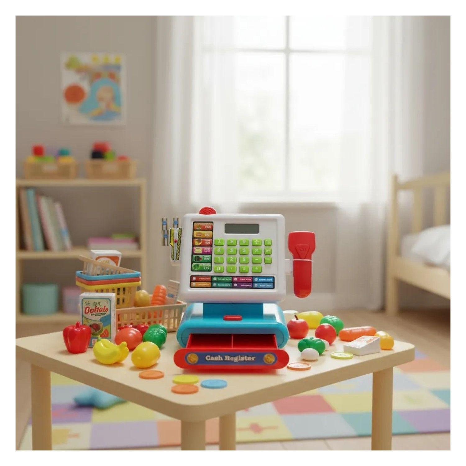 Juguete Caja Registradora Luz Sonido Y Accesorios DBG1610-4