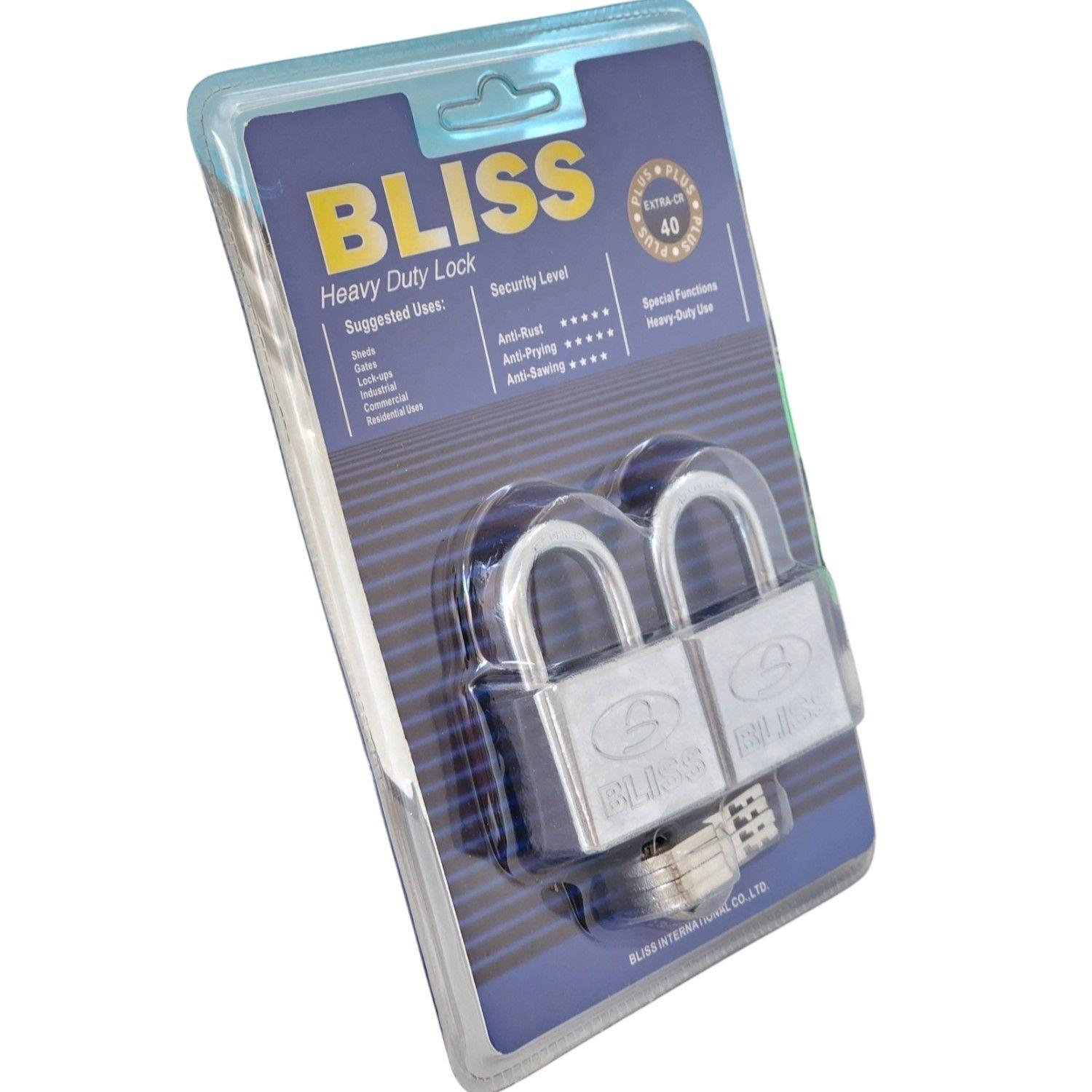 Pack 2 Candados de Seguridad 40mm Bliss 13346-1