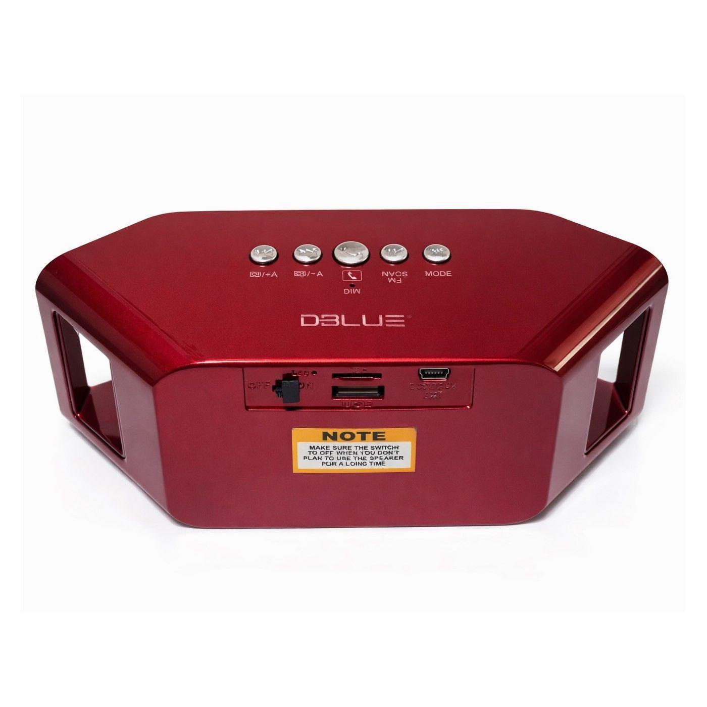 Parlante inalámbrico Portatil BT Rojo DBLUE DBS110-1