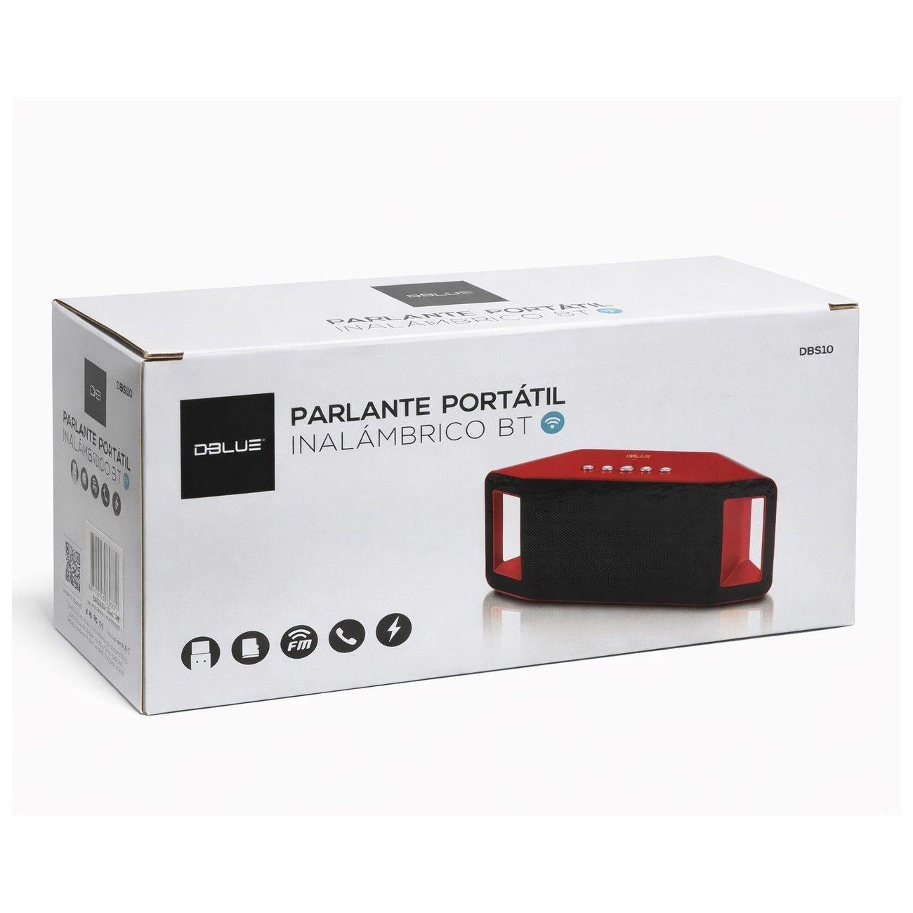 Parlante inalámbrico Portatil BT Rojo DBLUE DBS110-4
