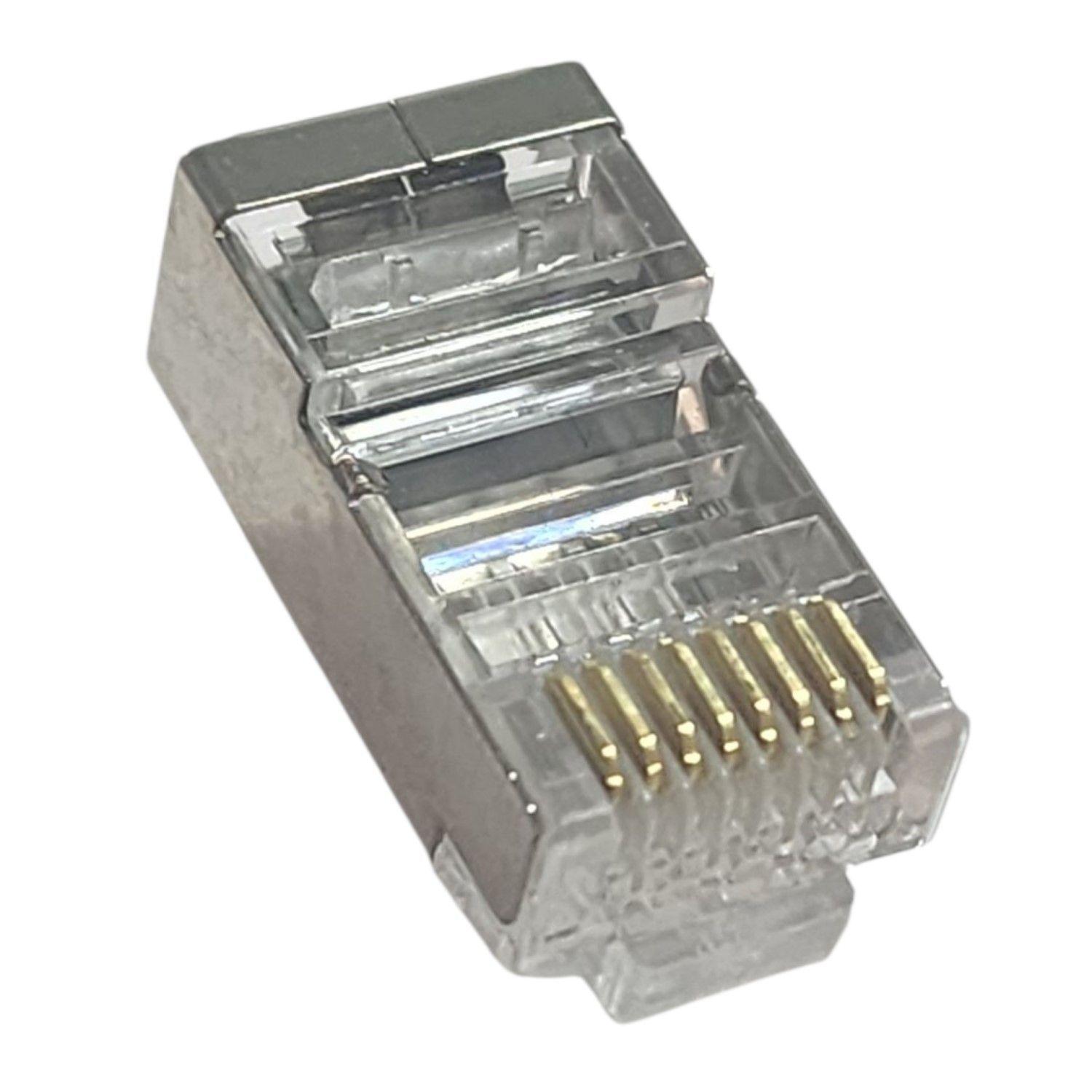 Conector RJ-45 Metálico Cat 6 Red Telefónica Bolsa x100 Unds-0
