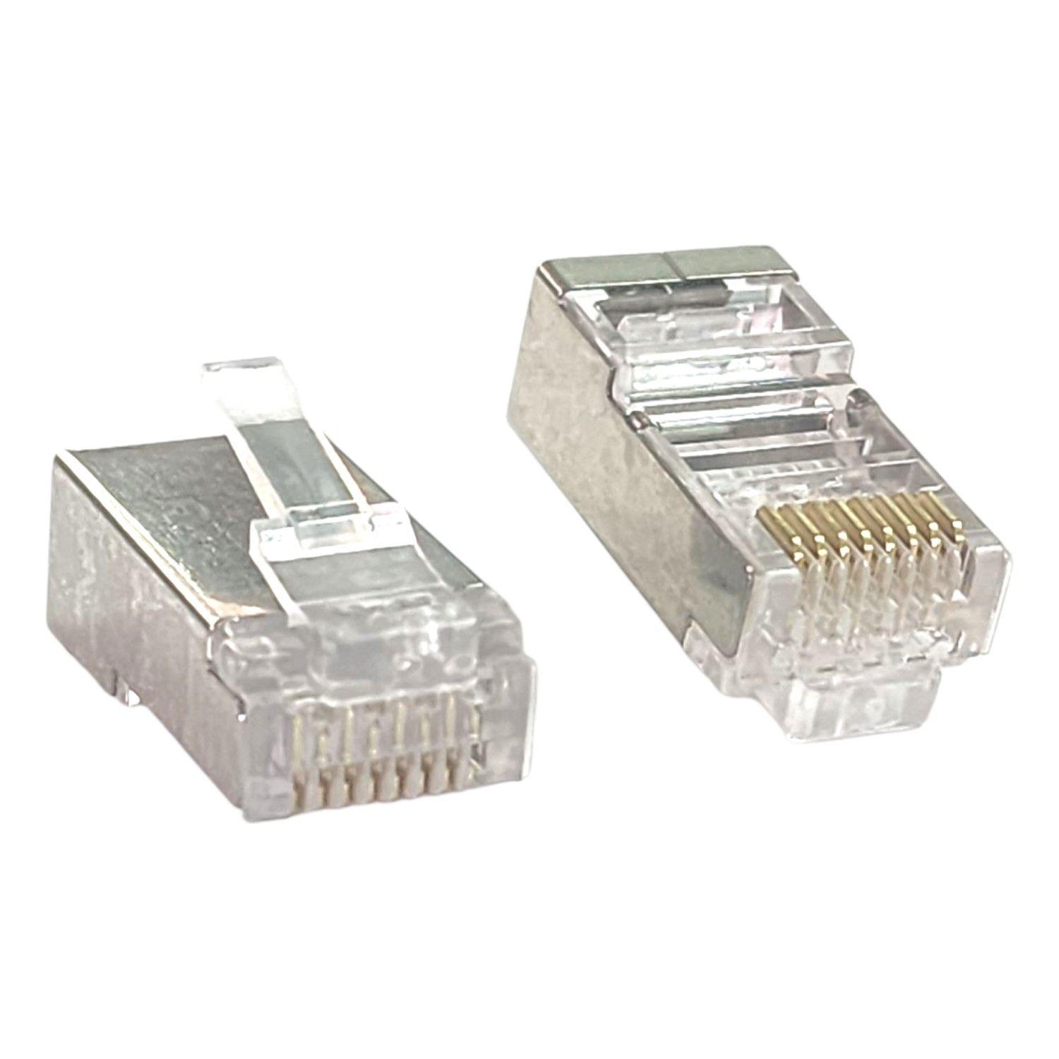 Conector RJ-45 Metálico Cat 6 Red Telefónica Bolsa x100 Unds-3