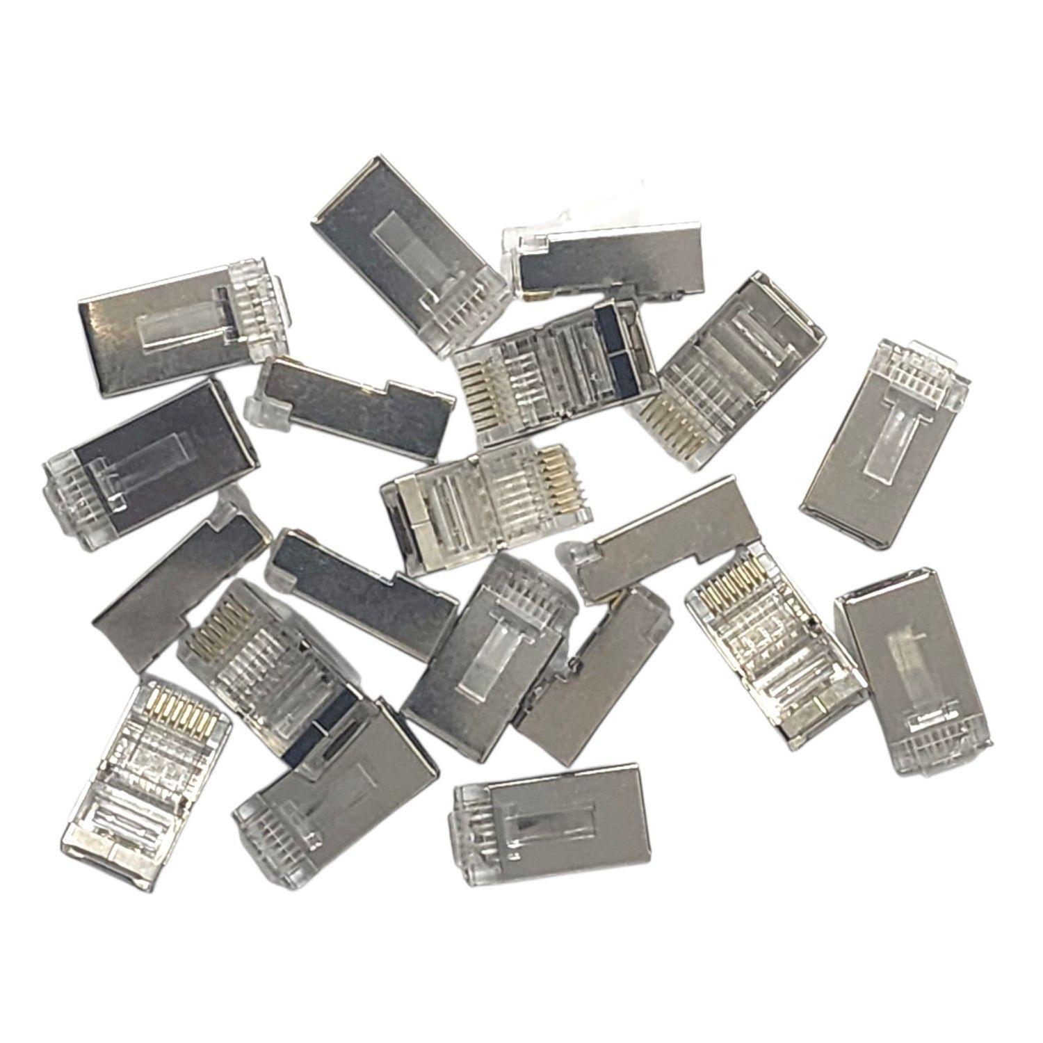Conector RJ-45 Metálico Cat 6 Red Telefónica Bolsa x100 Unds-4