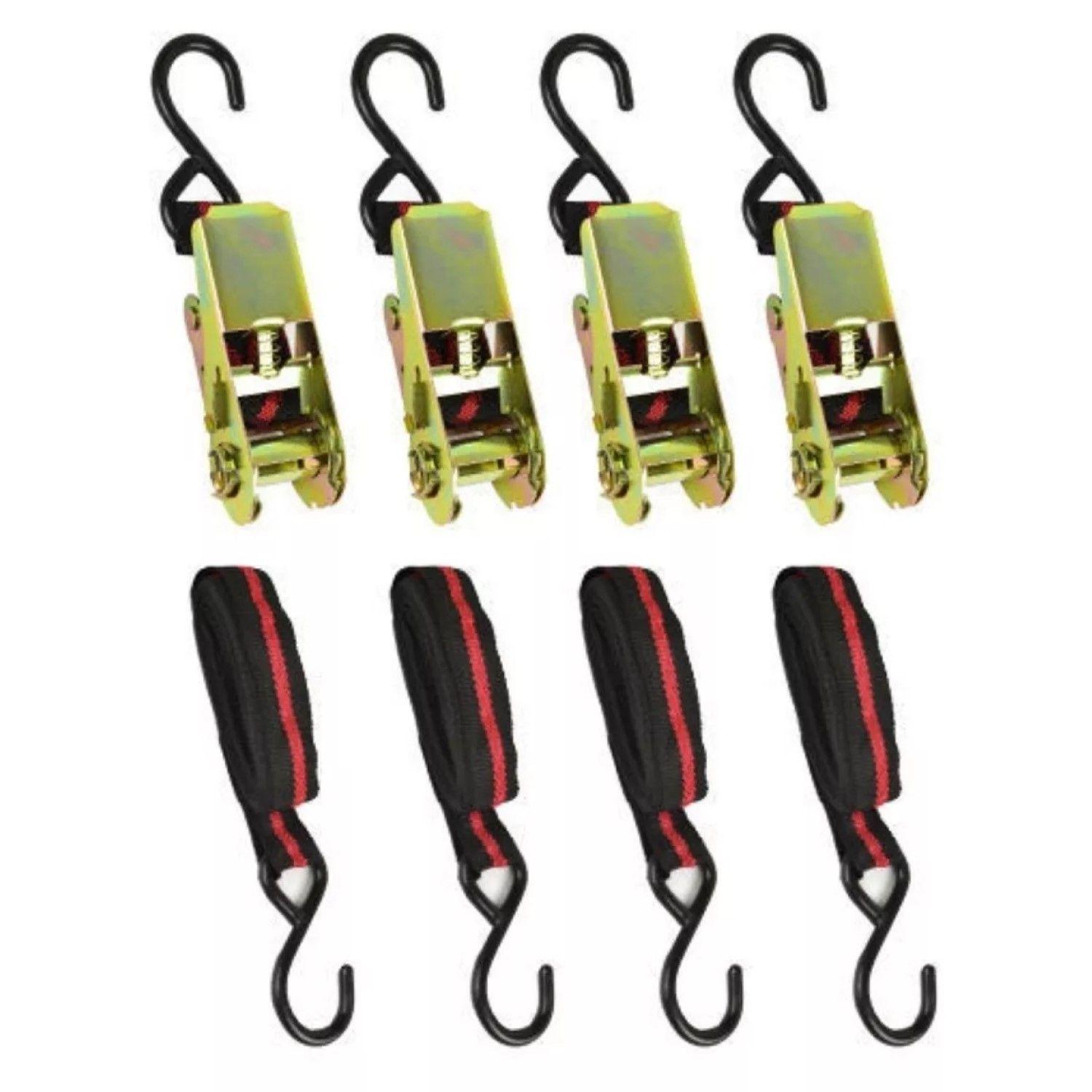 Set 4 Eslinga Correa Plana Linga 25mm 4,5mts 10961-3