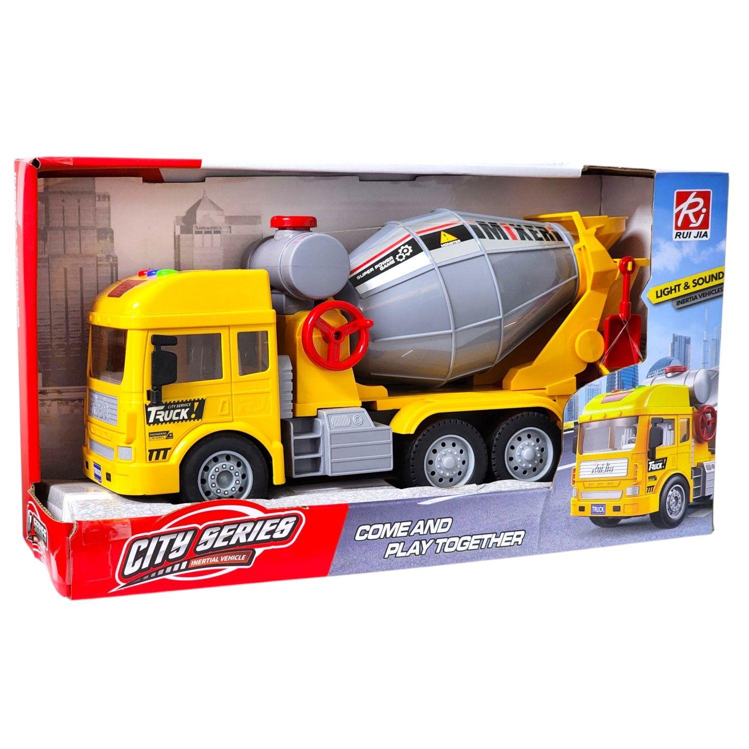 Juguete Camión Hormigonera Sonido Fricción DBG1678 Amarillo-7